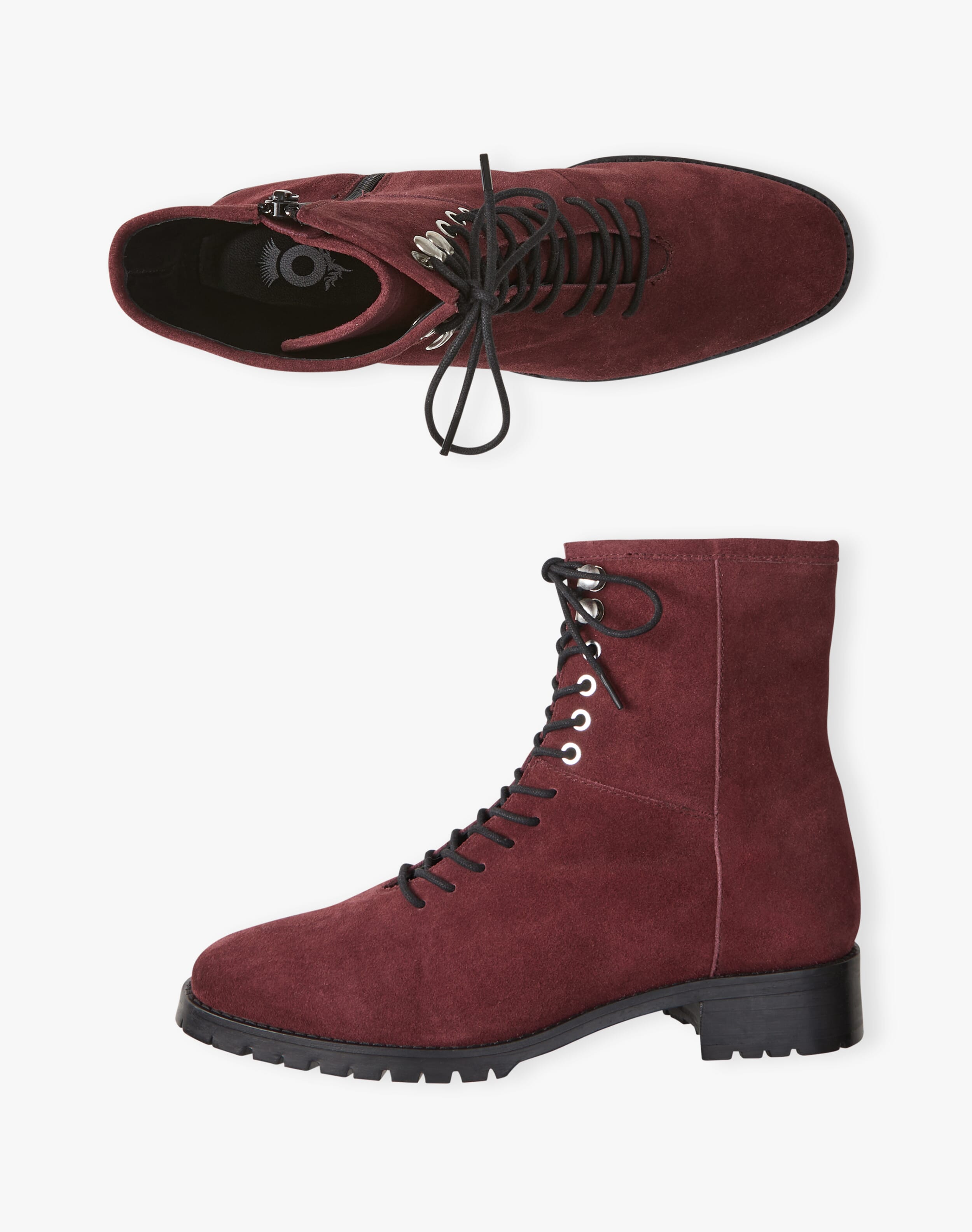 Suede combat boots on sale