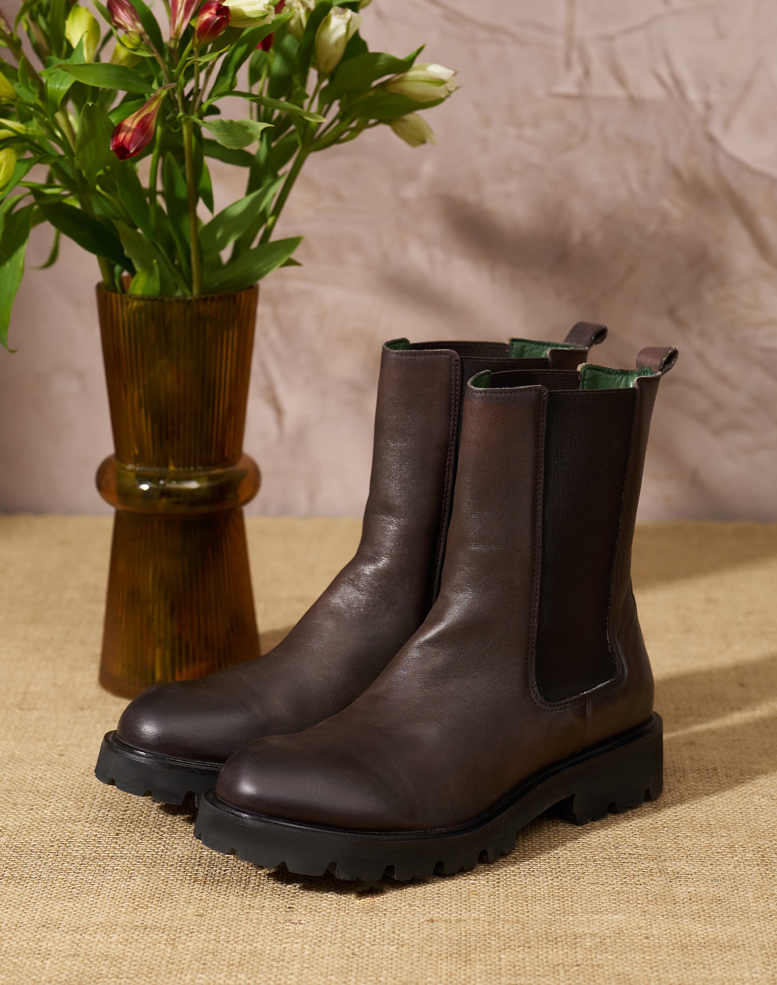 Leather Chelsea Boots Bitter chocolate