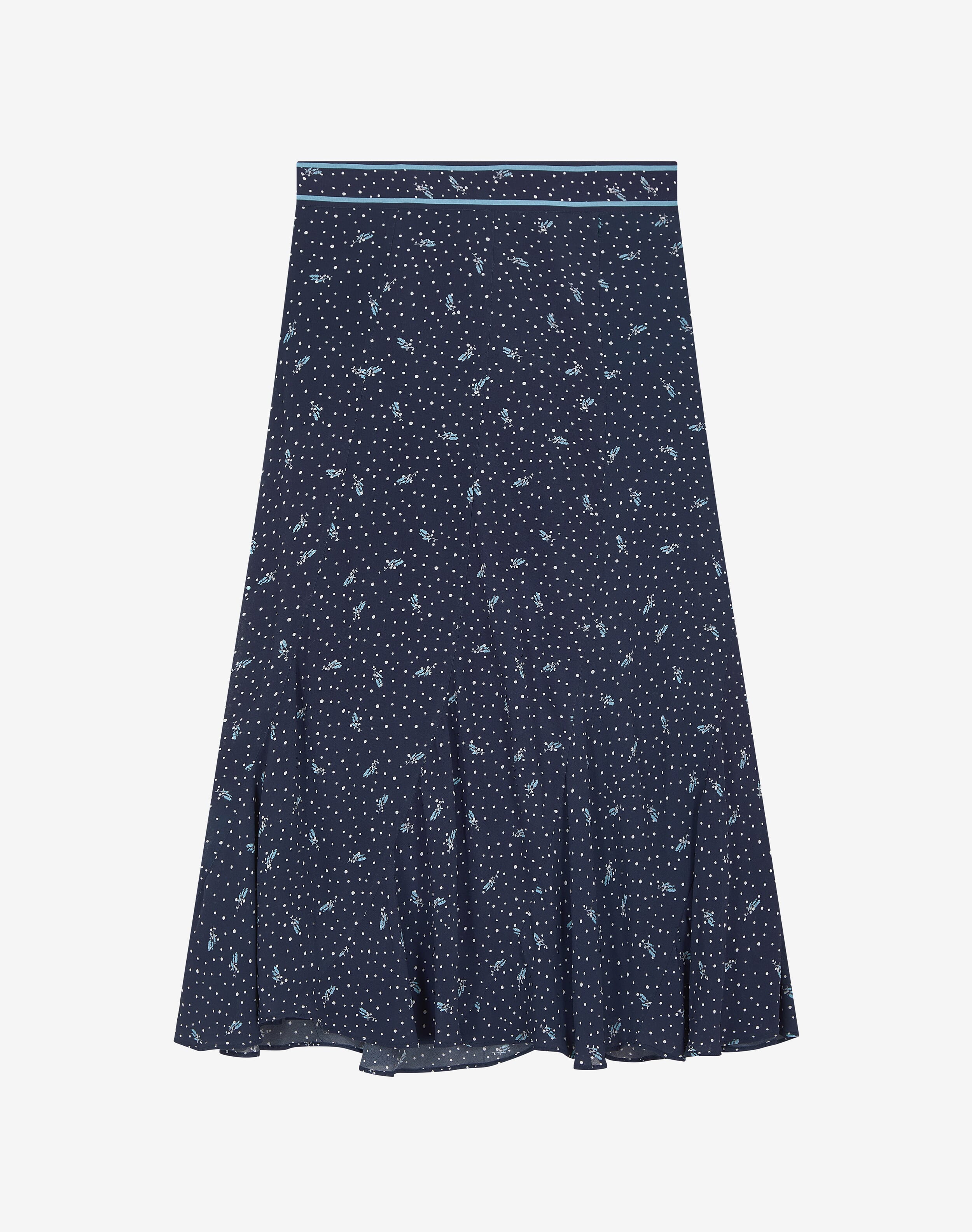 Navy Floral Skirt | Women's Skirts | SKYE by Brora