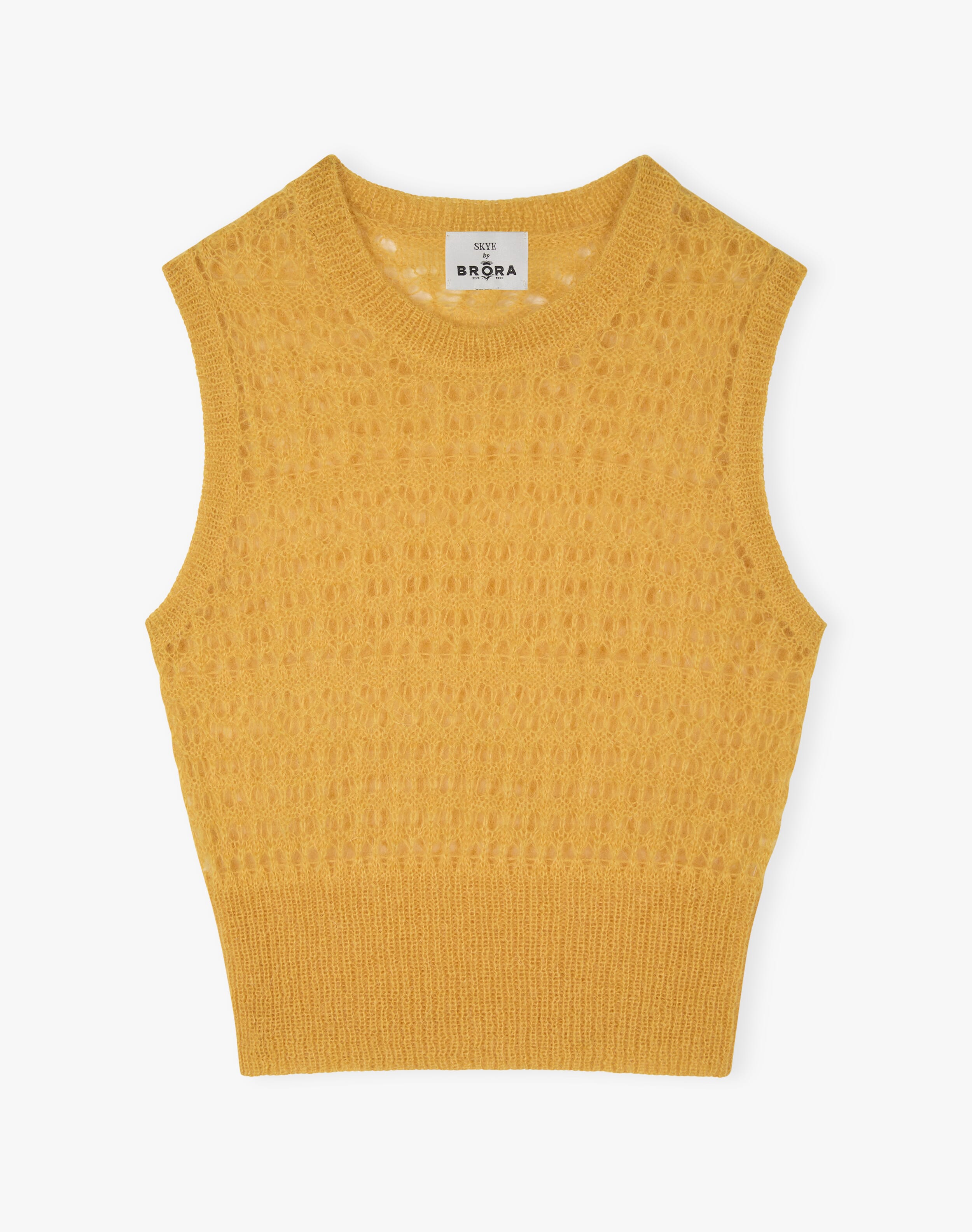 The Mohair Lace Knit Tank in Sunflower | Clearance Event | Brora