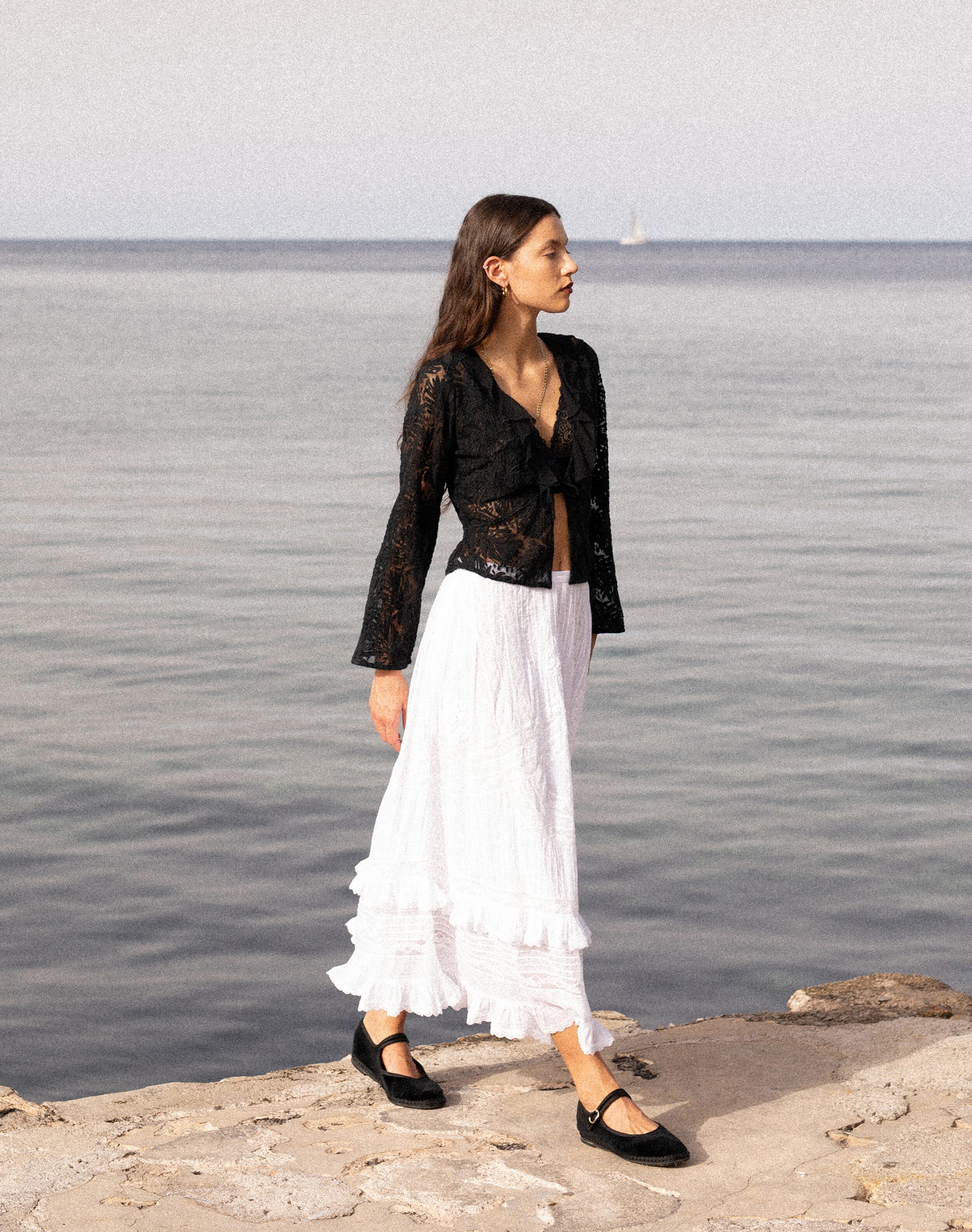 Brora The Organic Cotton Lace Skirt