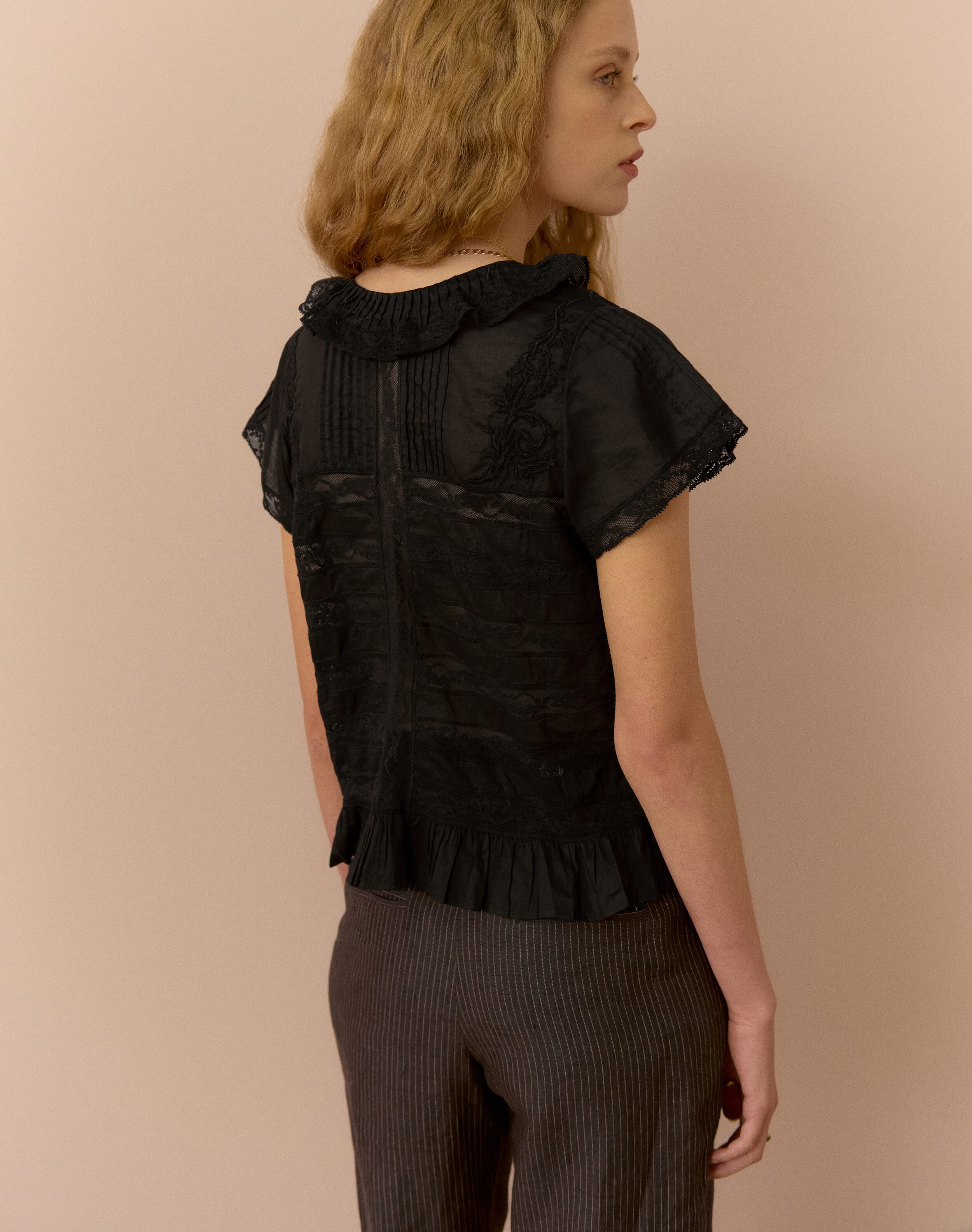 Chemisier Bobbie Brooks Taille S - Noir, Style Dentelle Et Design - Neuf Avec étiquettes