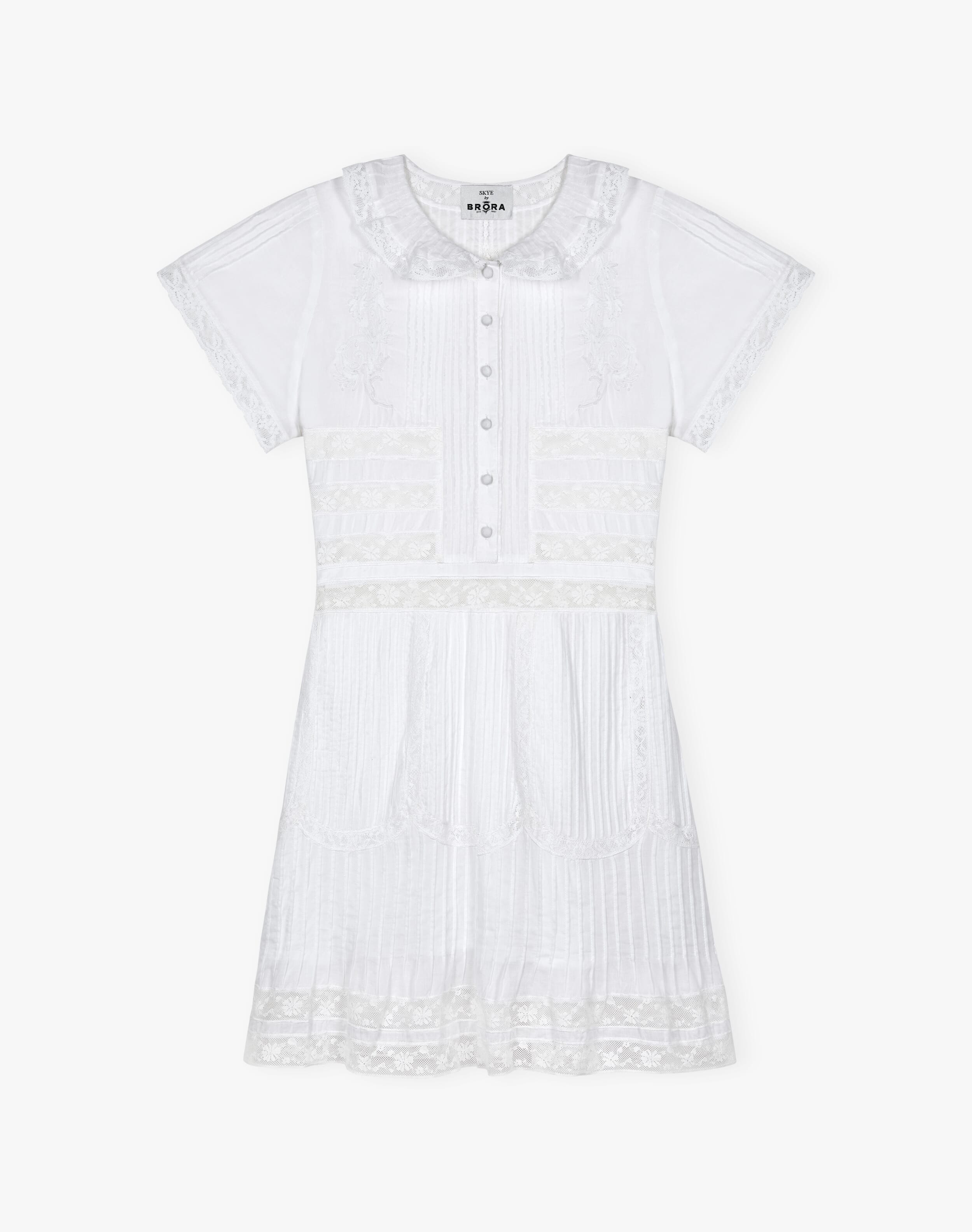 chinese dress ladies Self-Portrait Lace Dress S White