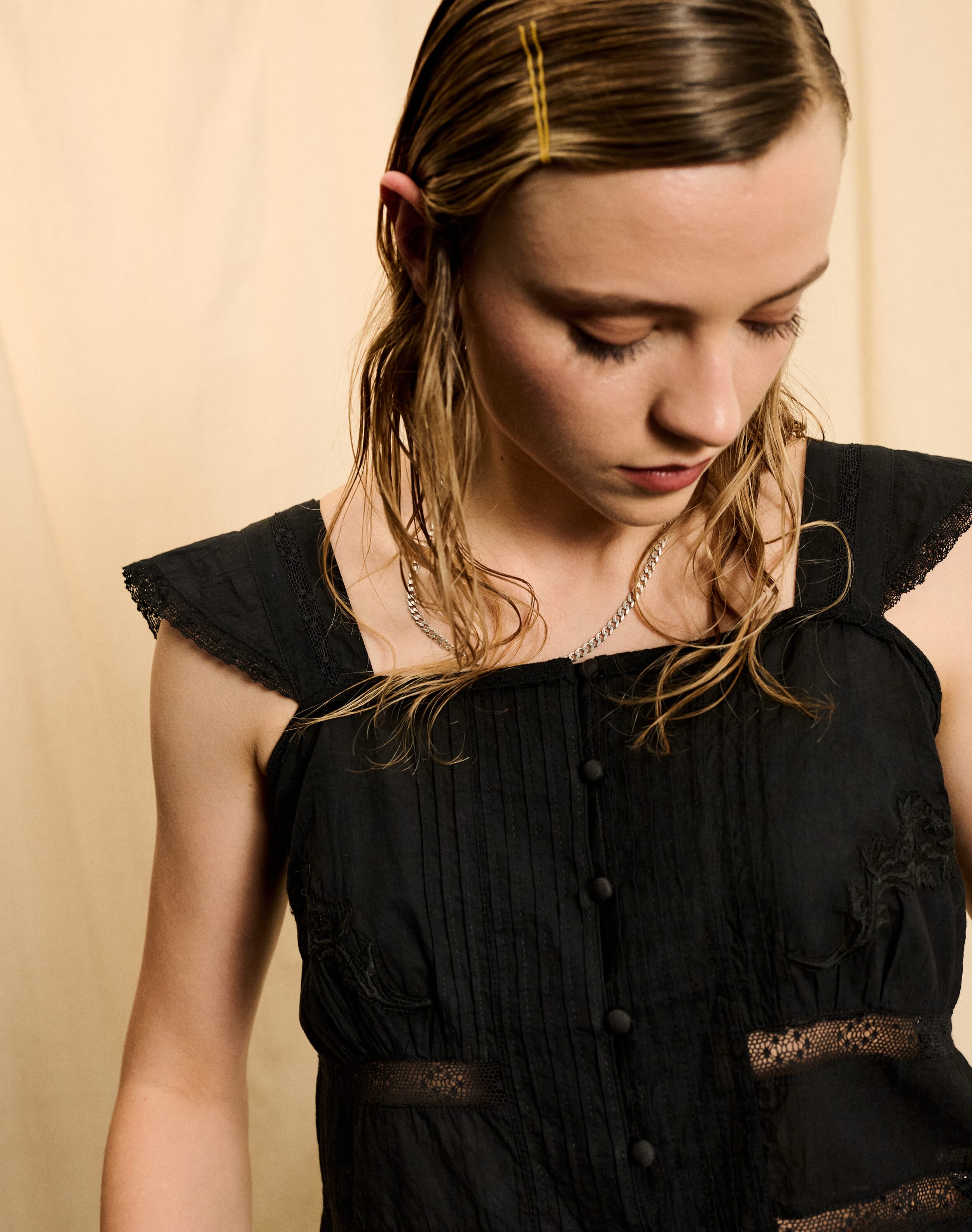 The Organic Cotton Camisole in Black | SKYE by Brora SS26
