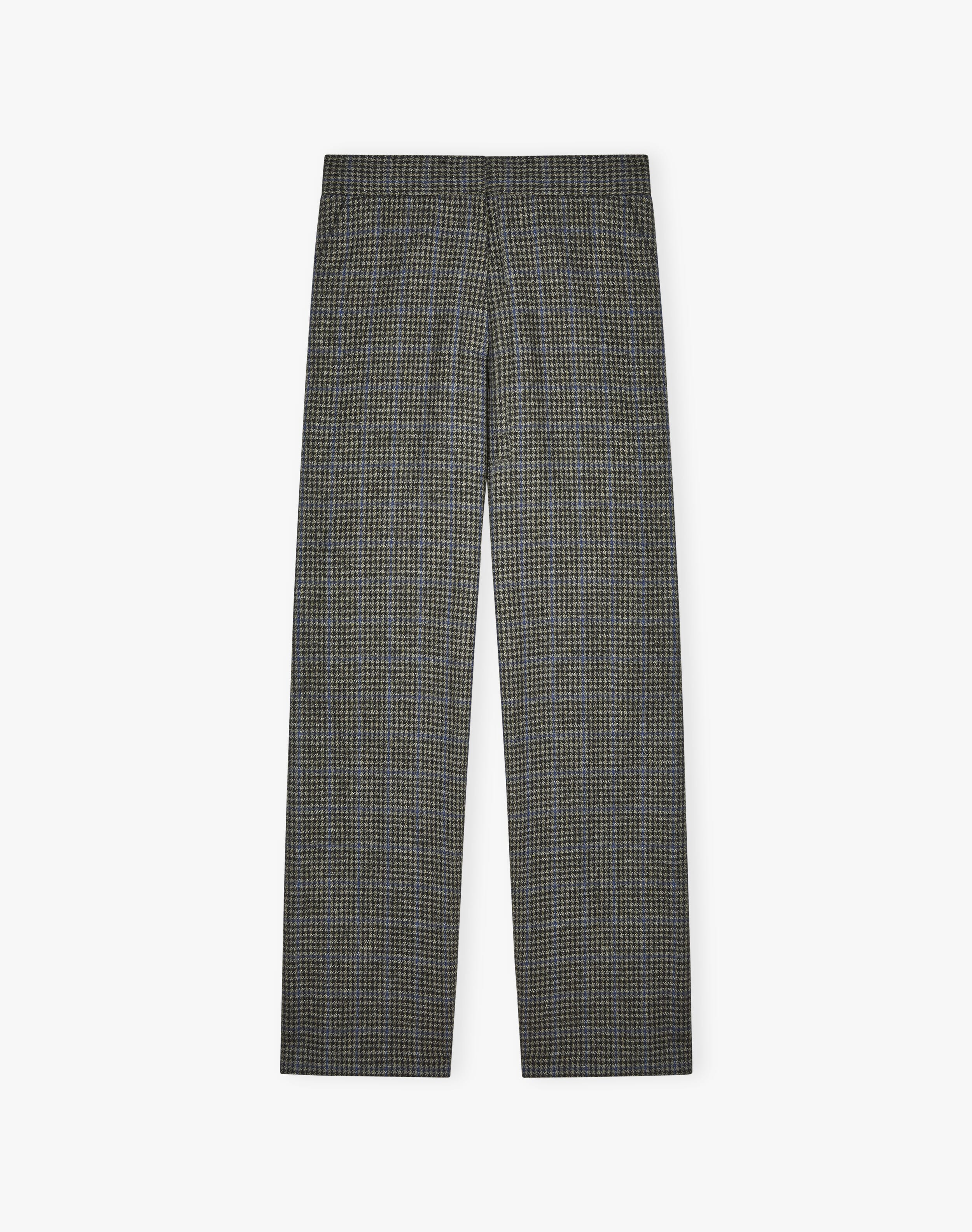 Houndstooth Wool Trousers in Charcoal & Cobalt | SKYE by Brora