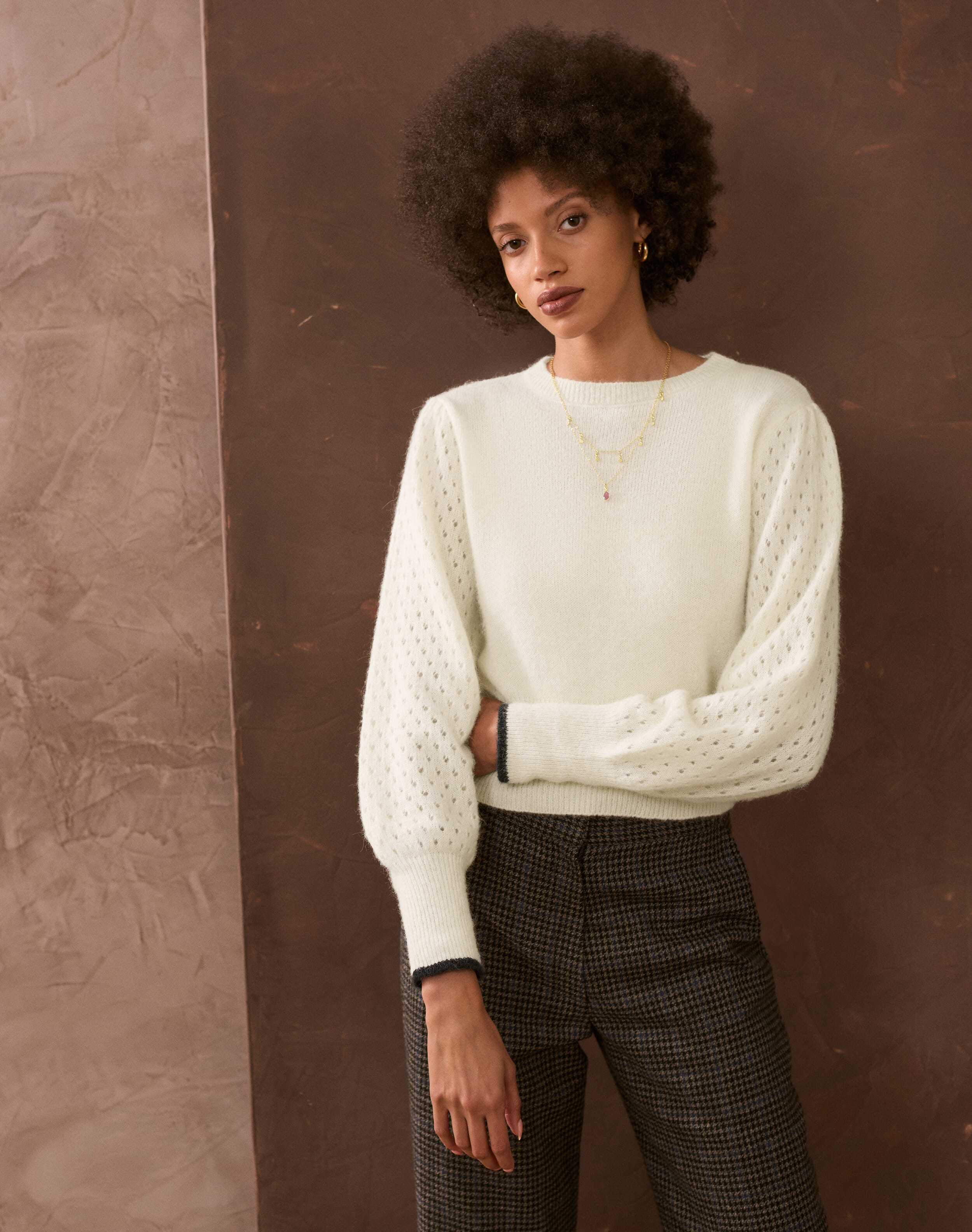 Brora The Alpaca Cobweb Jumper Ivory