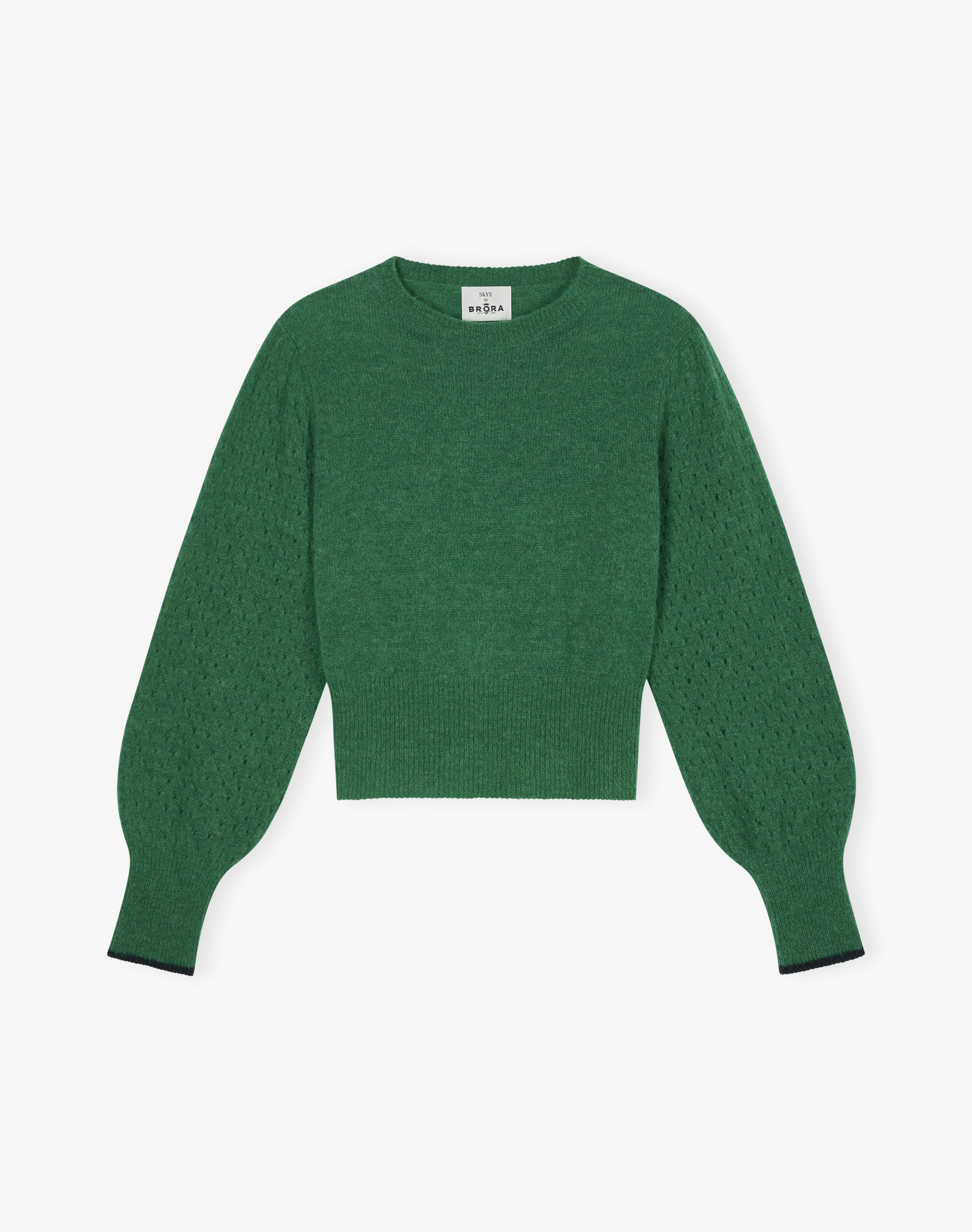 Alpaca Cobweb Jumper in Emerald Women's Jumpers SKYE by Brora