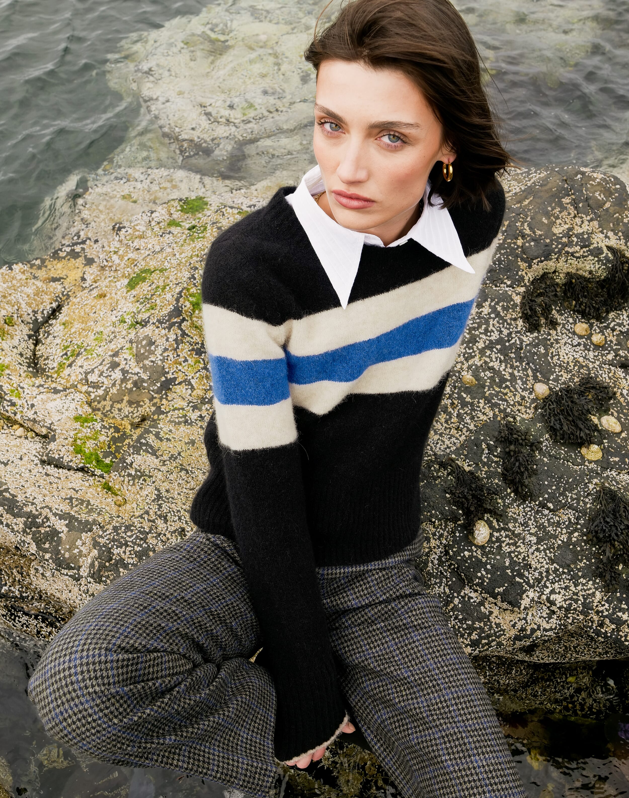 Brora The Alpaca Colour Block Jumper