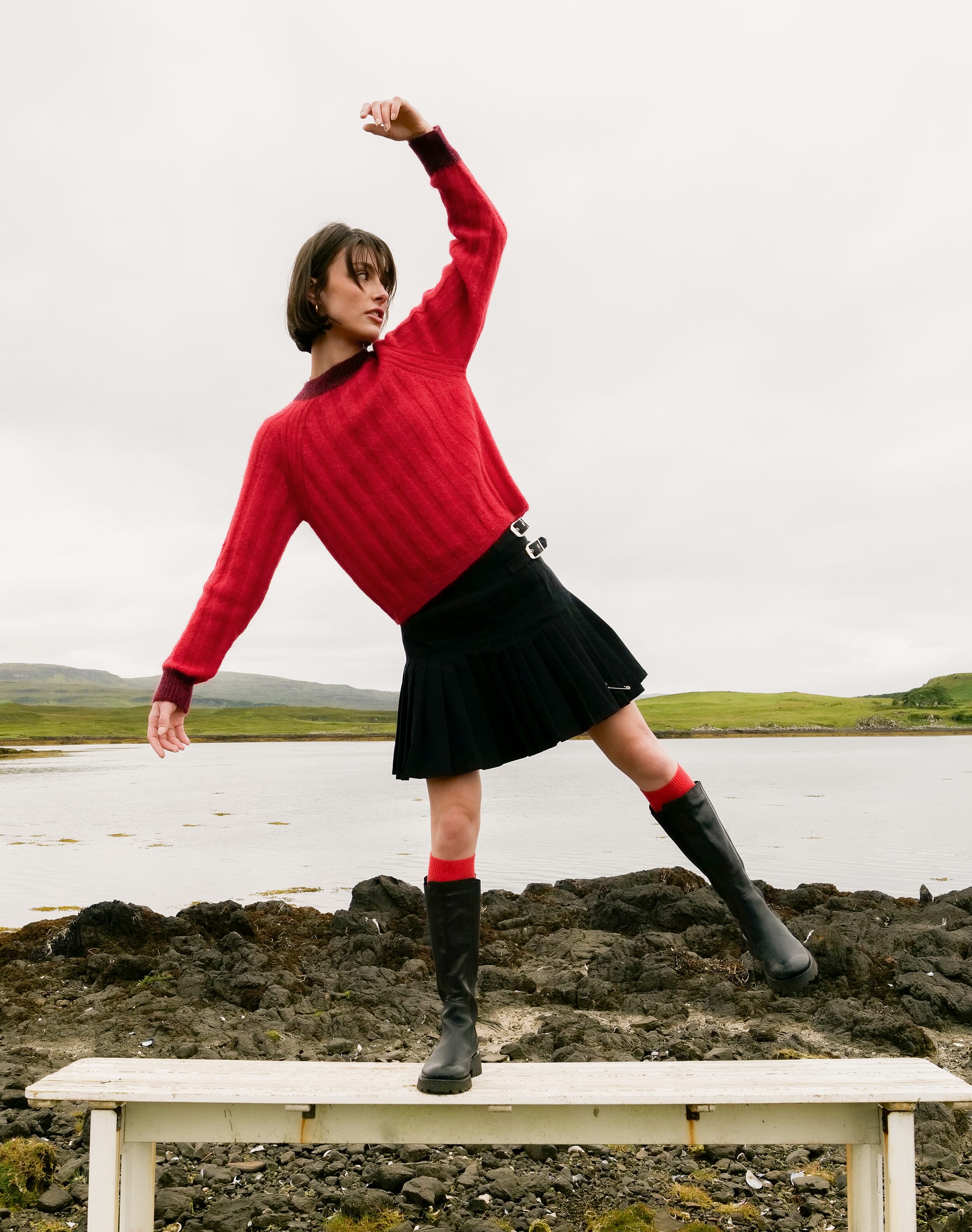 Mohair Ribbed Jumper in Poppy | Women's Jumpers | SKYE by Brora