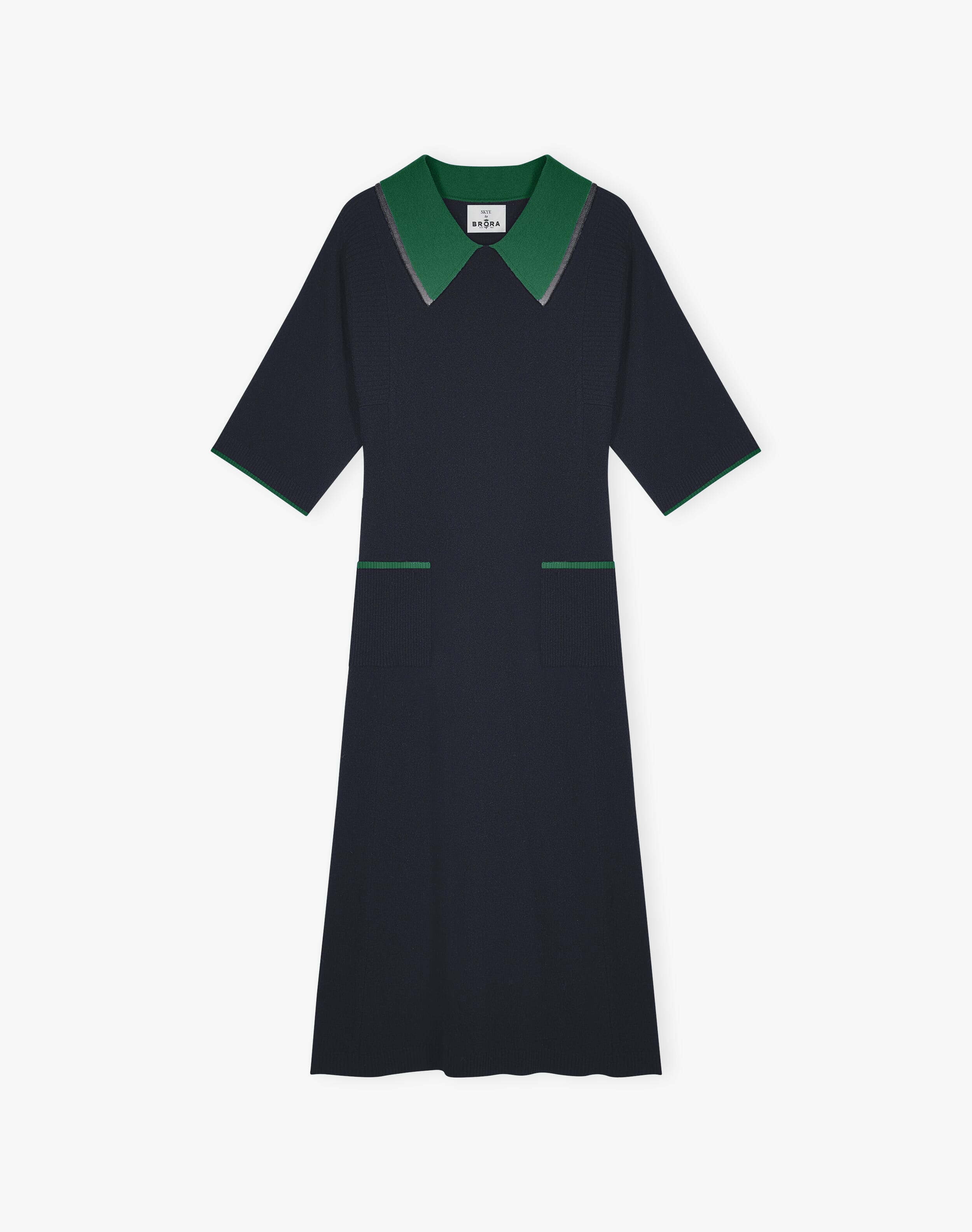 Supersoft Lambswool Knitted Dress in Neptune | SKYE by Brora