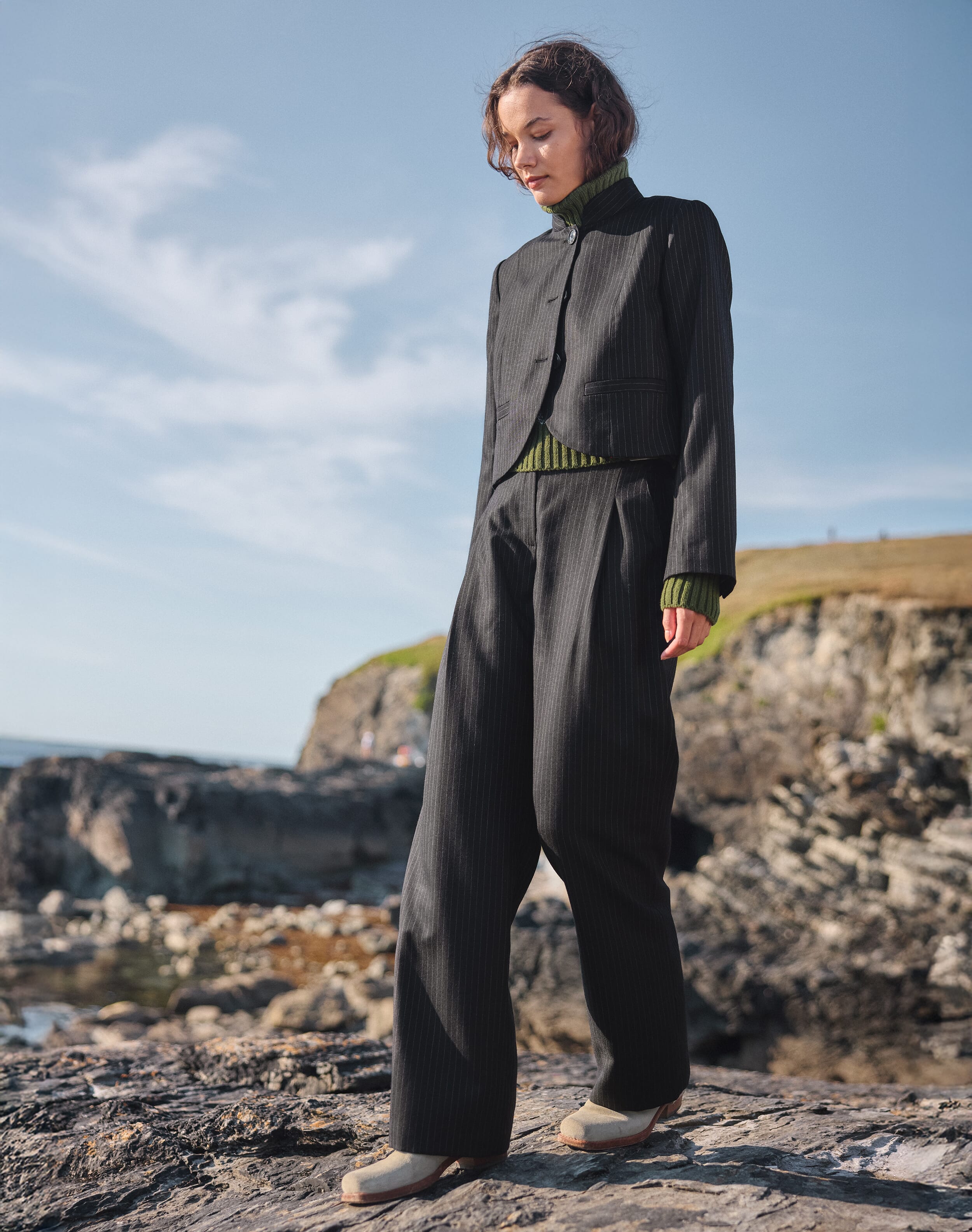 Brora The Wool Pinstripe Jacket