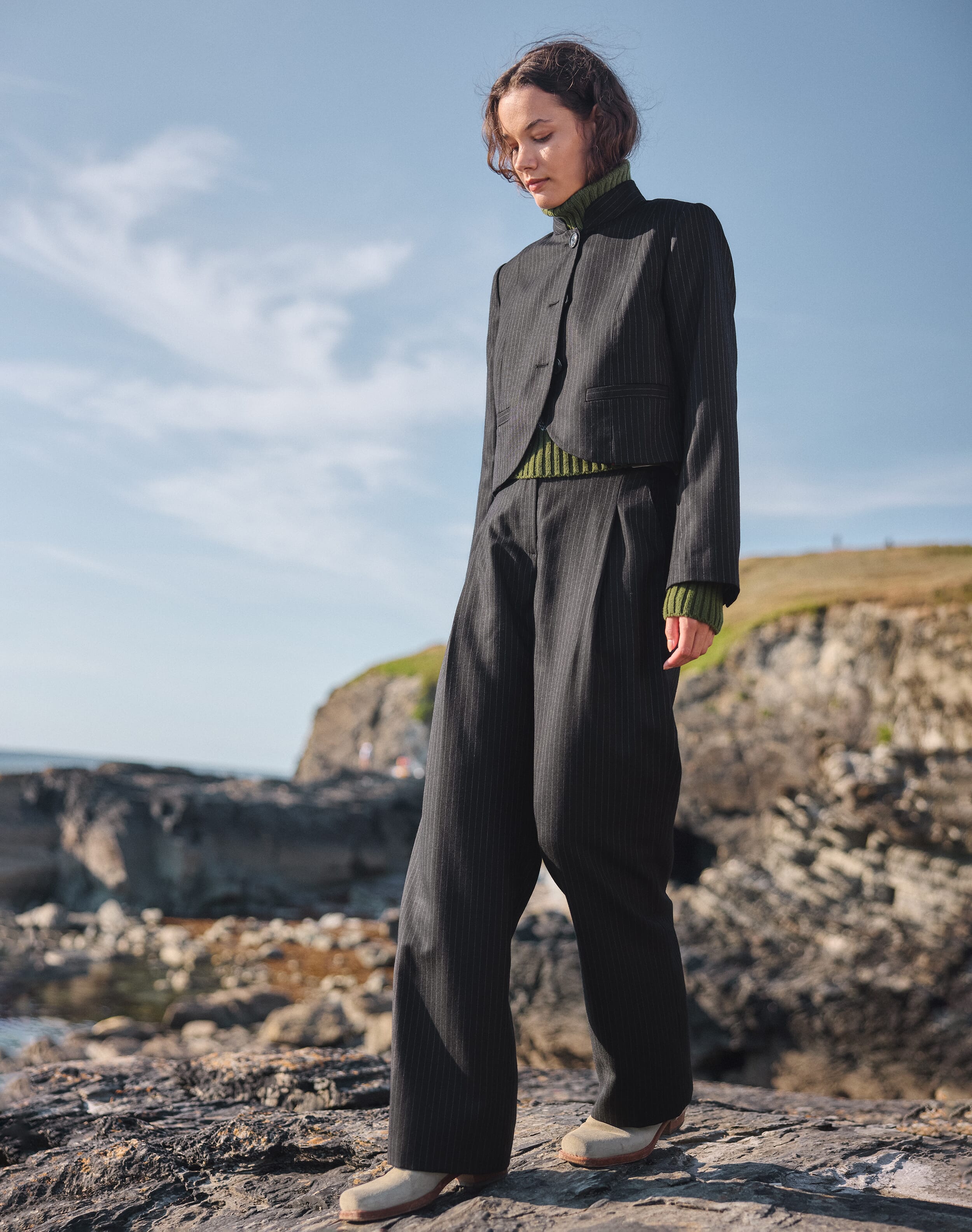 Brora Satin Backed Crepe Shirt Dress