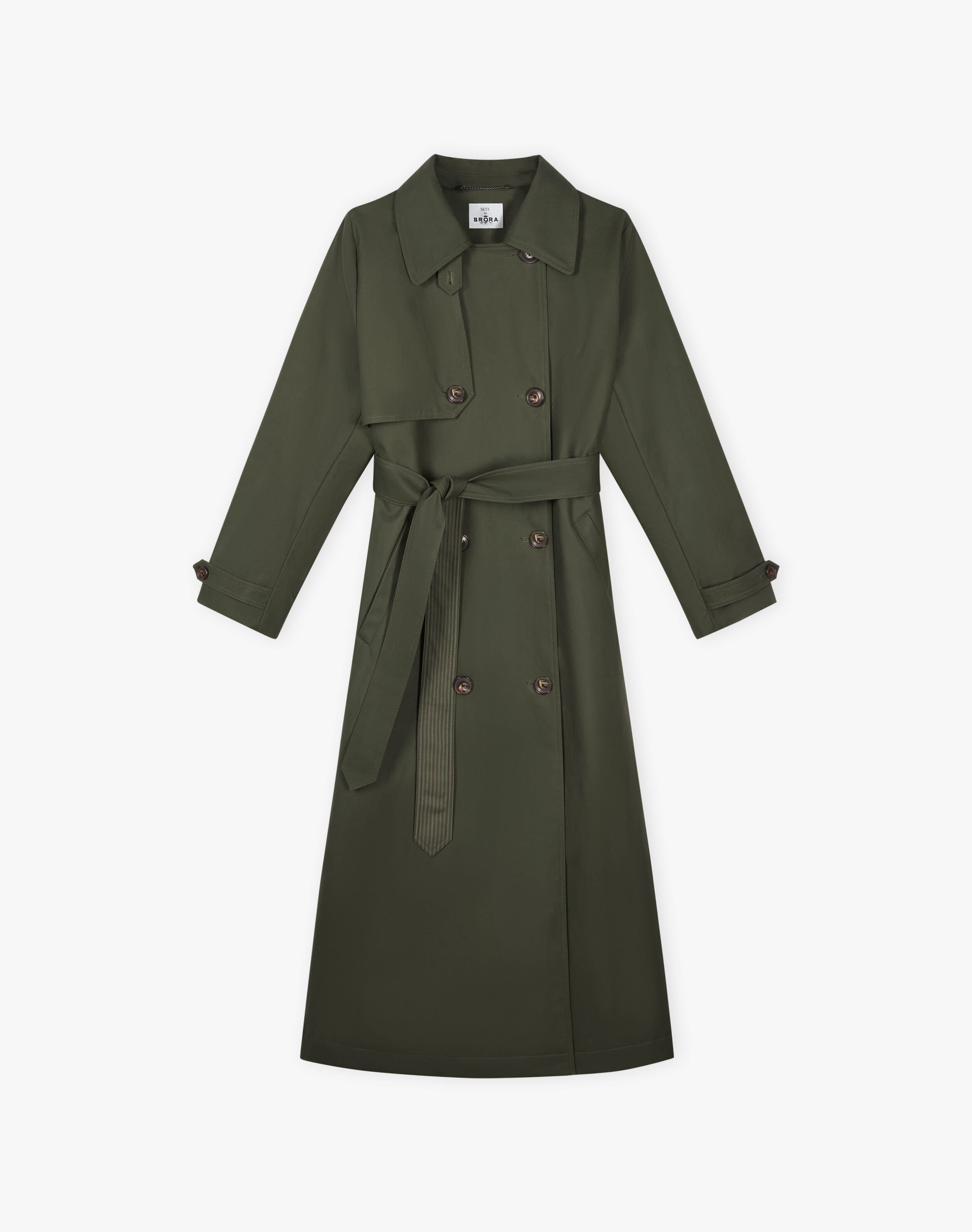 The Waxed Cotton Military Trench in Khaki | Clearance