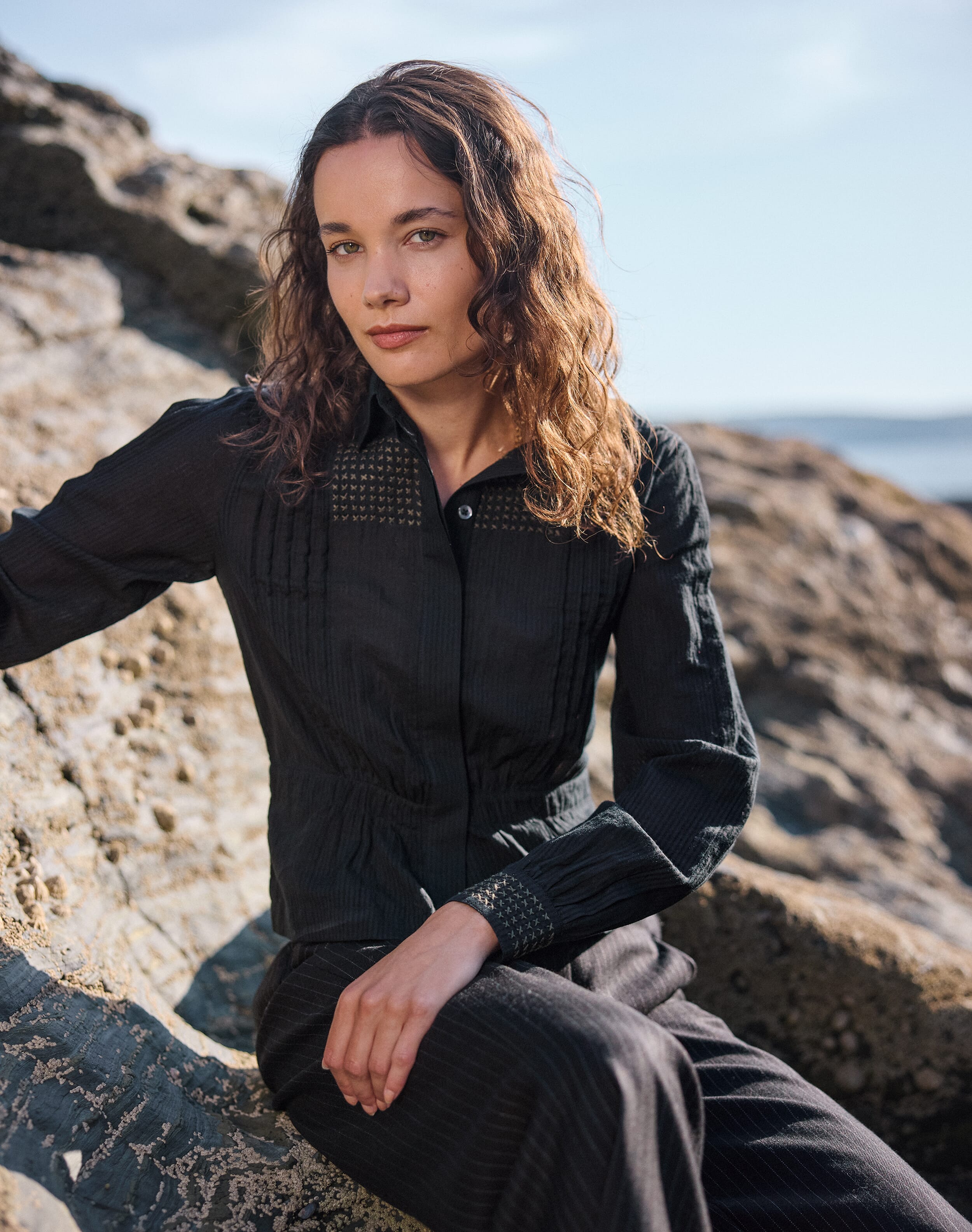 Brora The Organic Cotton Embroidered Shirt