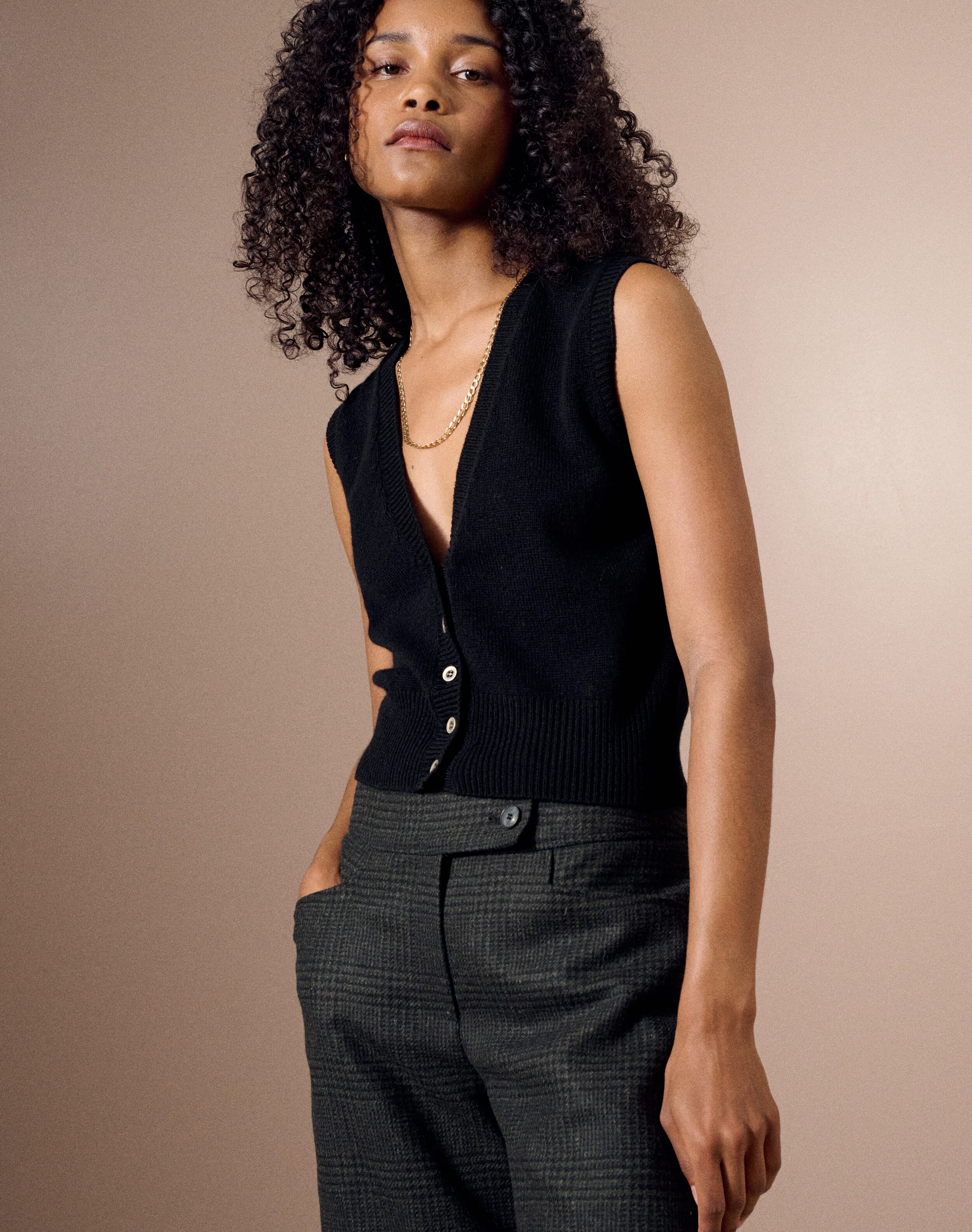 Brora The Supersoft Lambswool Waistcoat Black