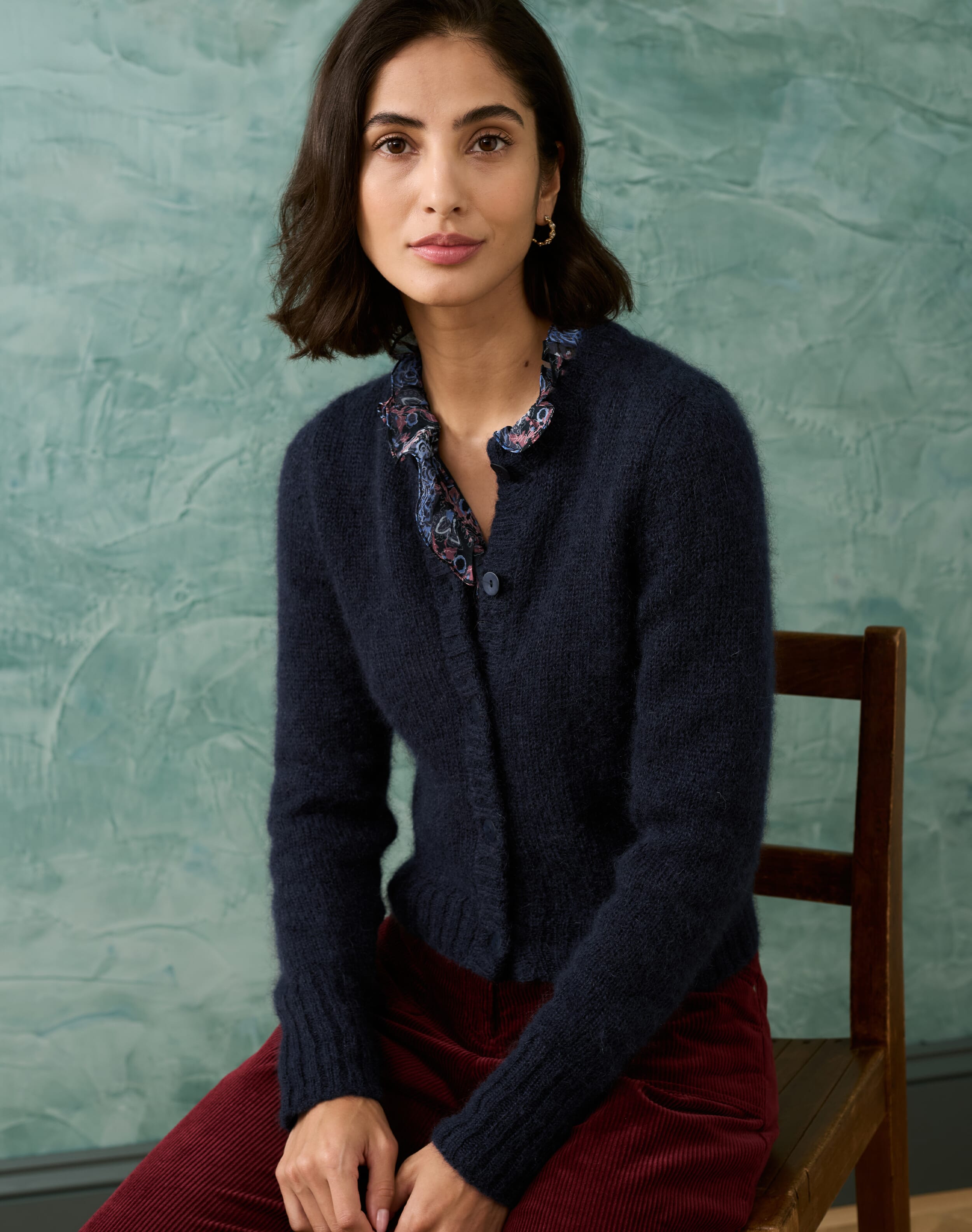 Brora Mohair Cardigan Swallow