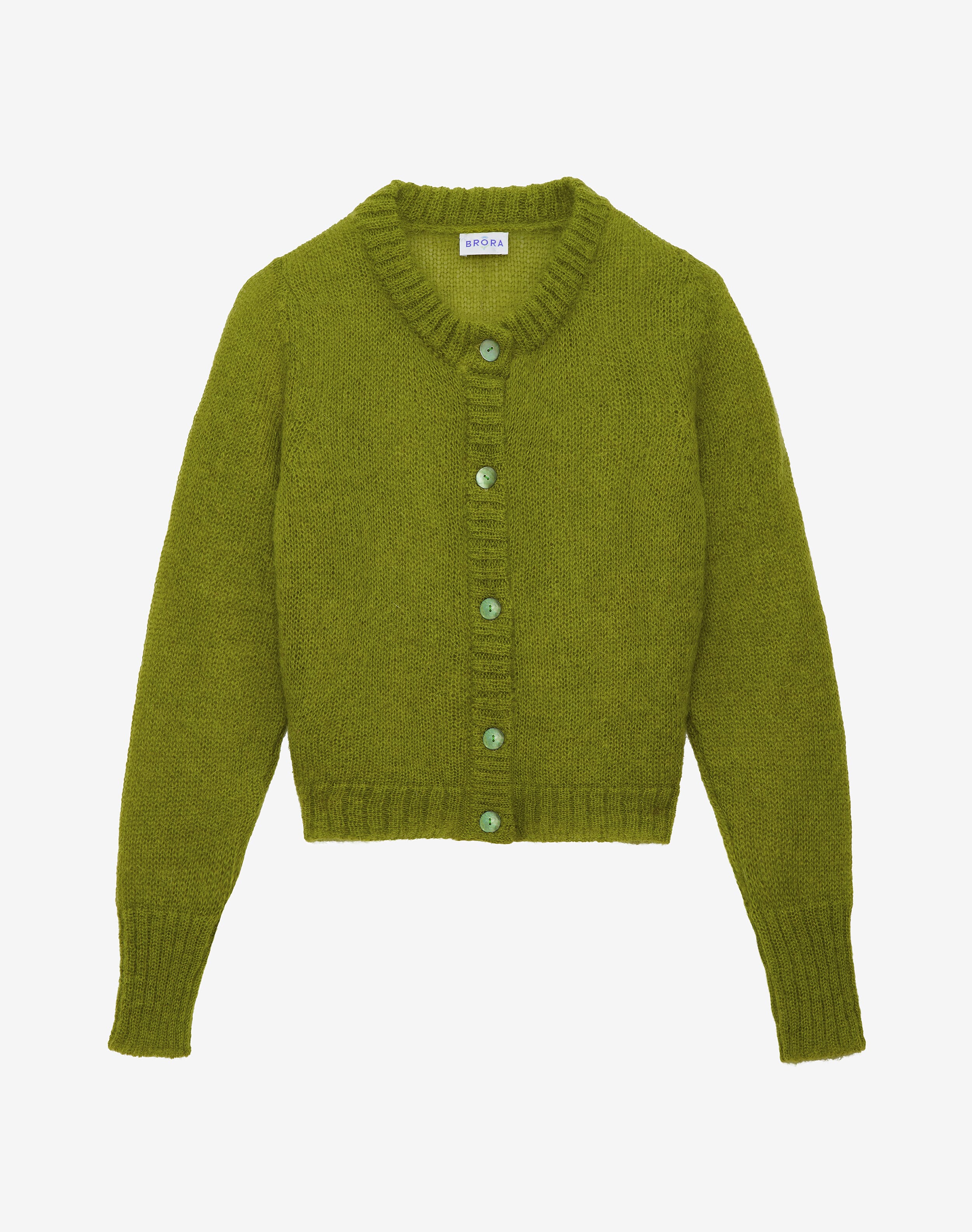 Green mohair cardigan best sale