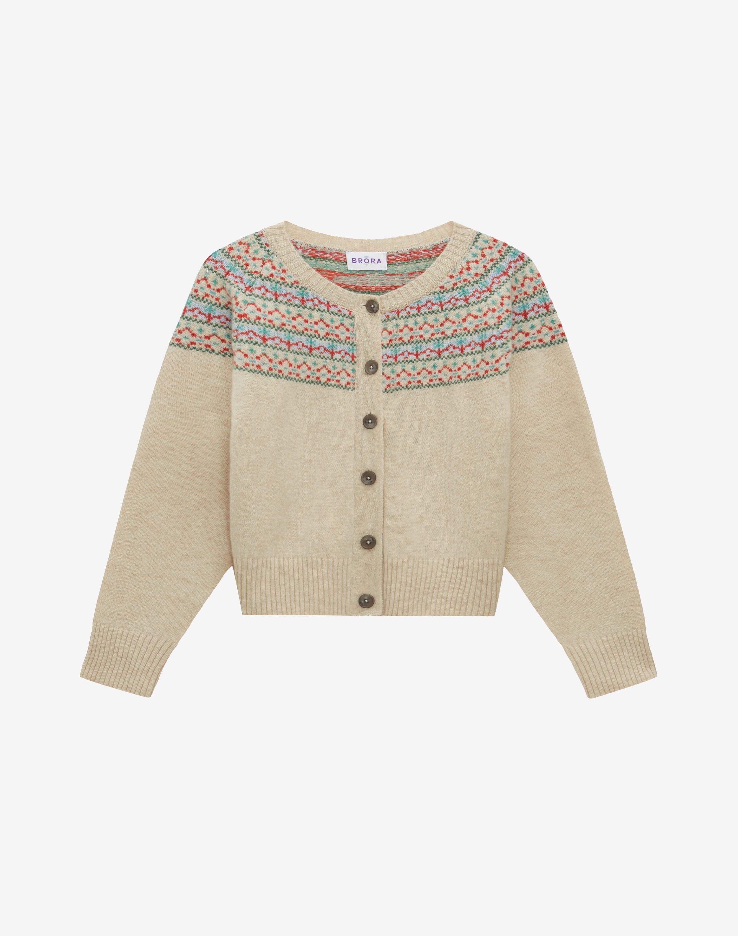 Brora lambswool fair isle cardigan best sale