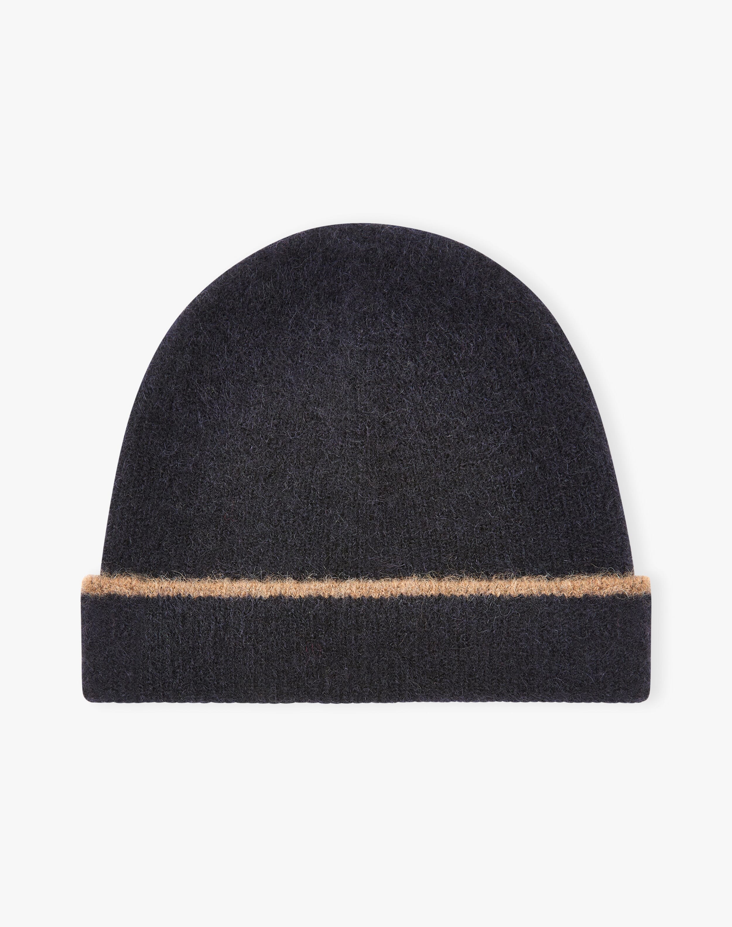 Alpaca Beanie in Ink | Brora Clearance | Accessories