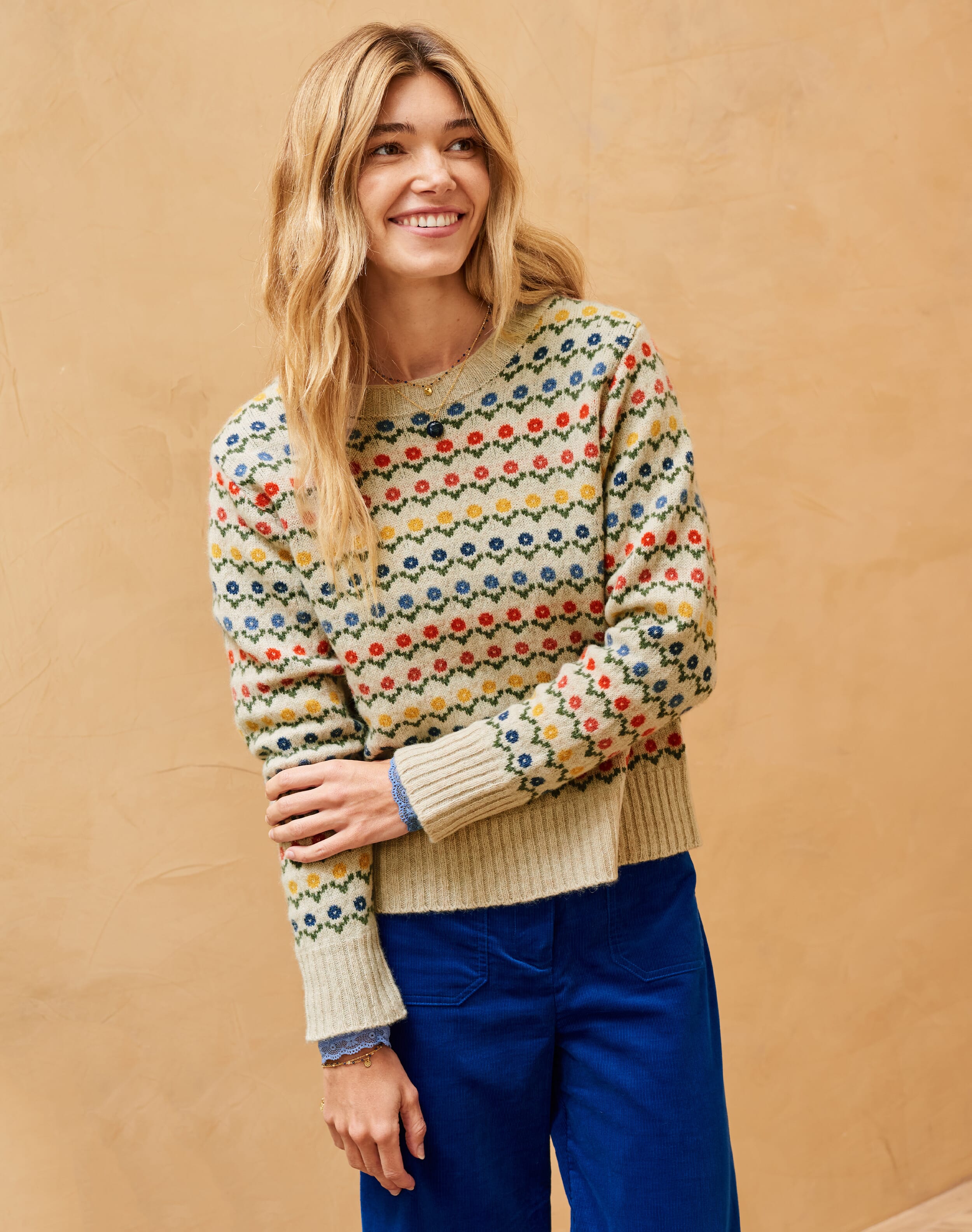 Merino Folk Floral Jumper | Women's Jumpers | Brora Fashion