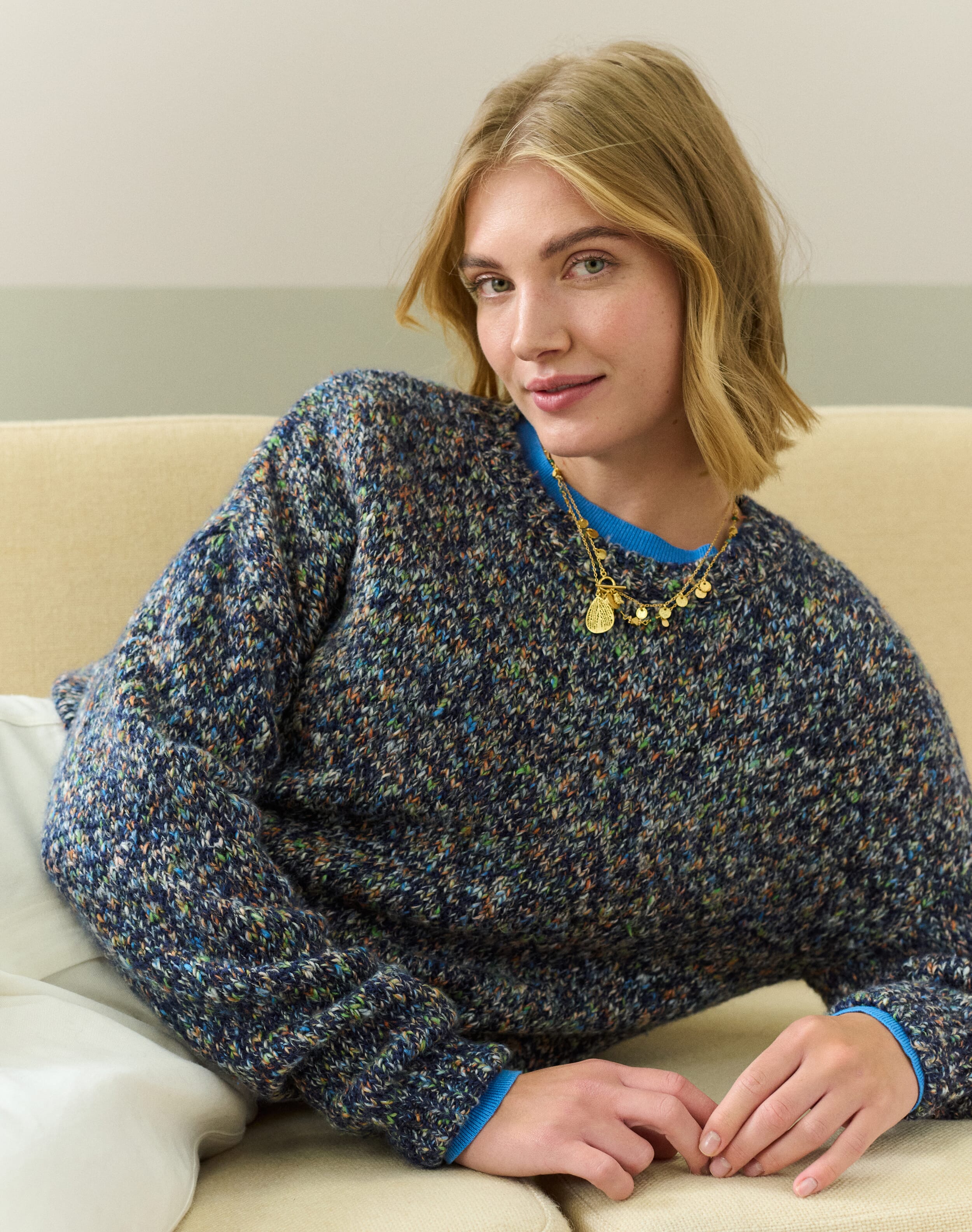 Brora Alpaca & Cotton Marl Jumper