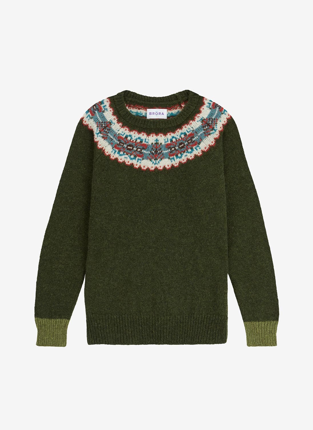 Sorrel Wool Fair Isle Yoke Jumper Jumpers Brora Online