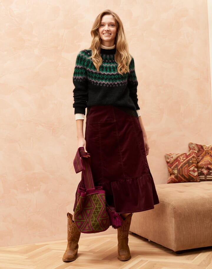 Green Mohair Fair Isle Jumper Women's Jumpers Brora Fashion
