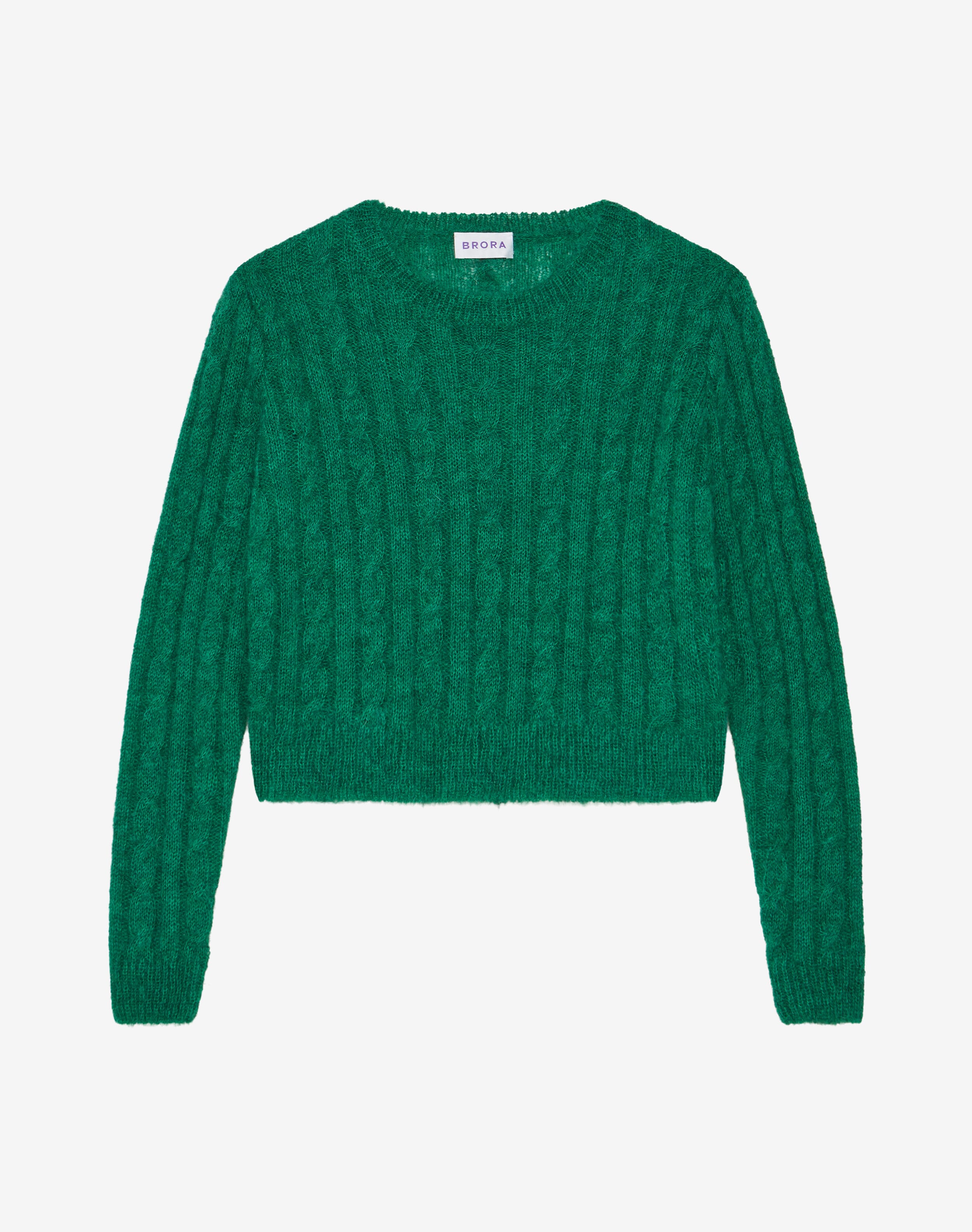 Green Cable knit sweater T1028 – Tiffy mohair