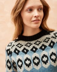 Blue Fair Isle Jumper Women s Jumpers Brora Fashion