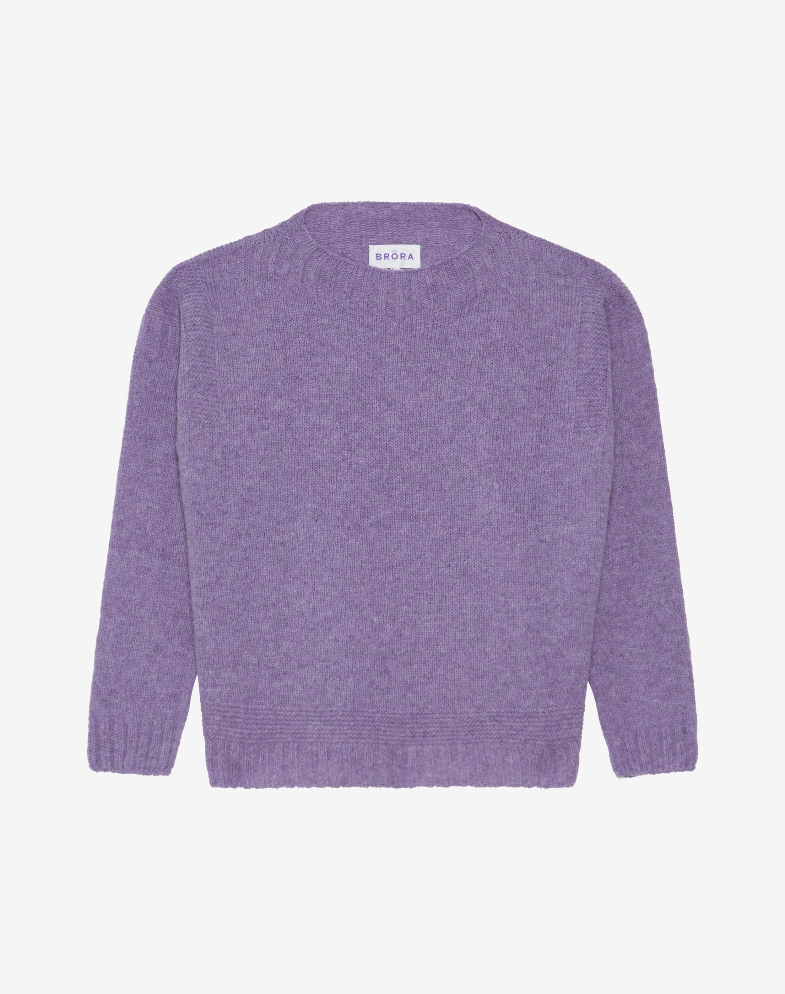 Wool Guernsey Jumper in Crocus | Knitwear | Brora