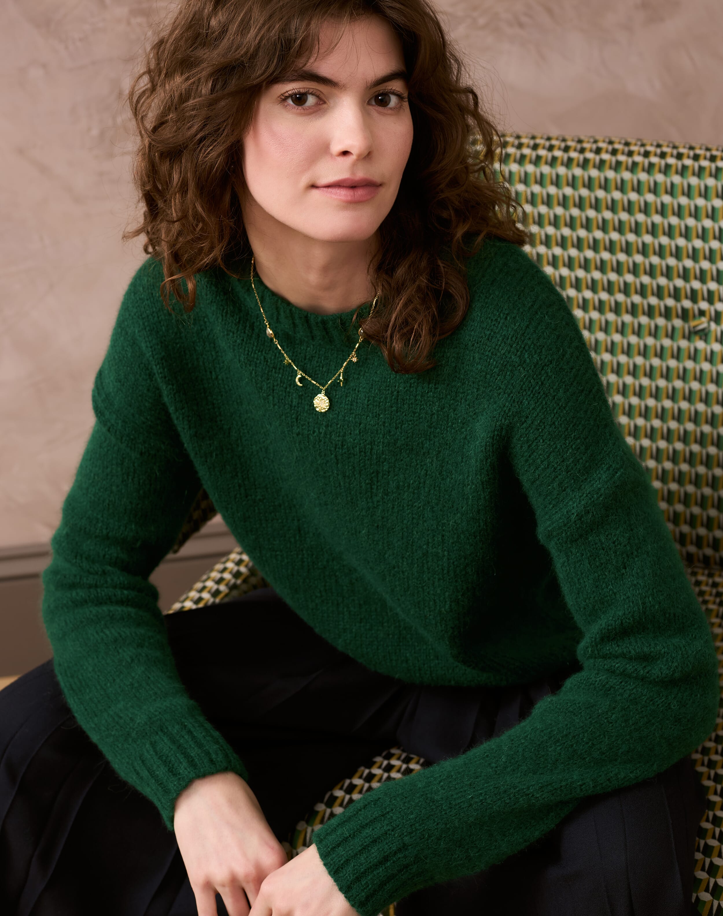 Brora Alpaca Boxy Jumper Mallard