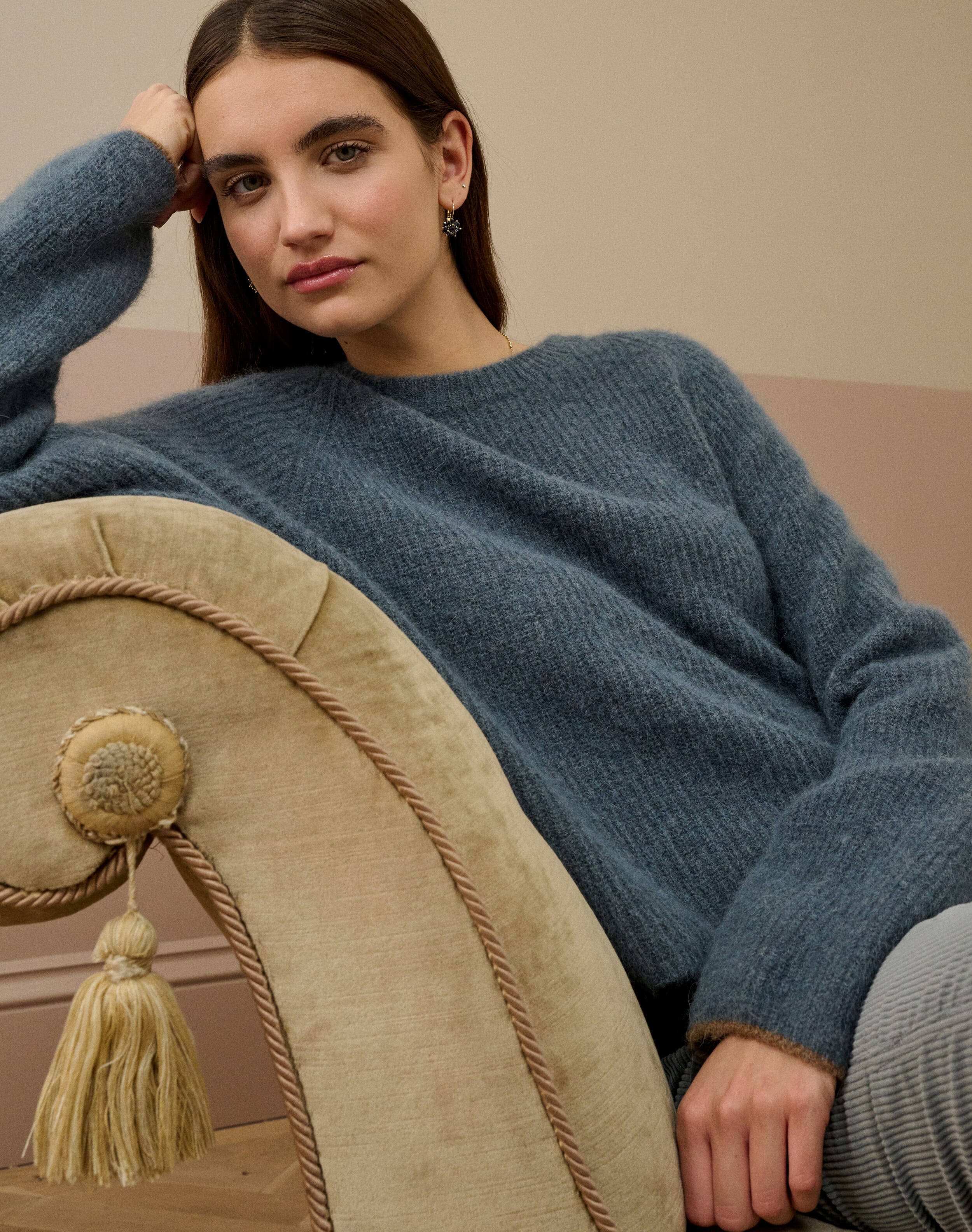 Brora Alpaca Ribbed Jumper Air