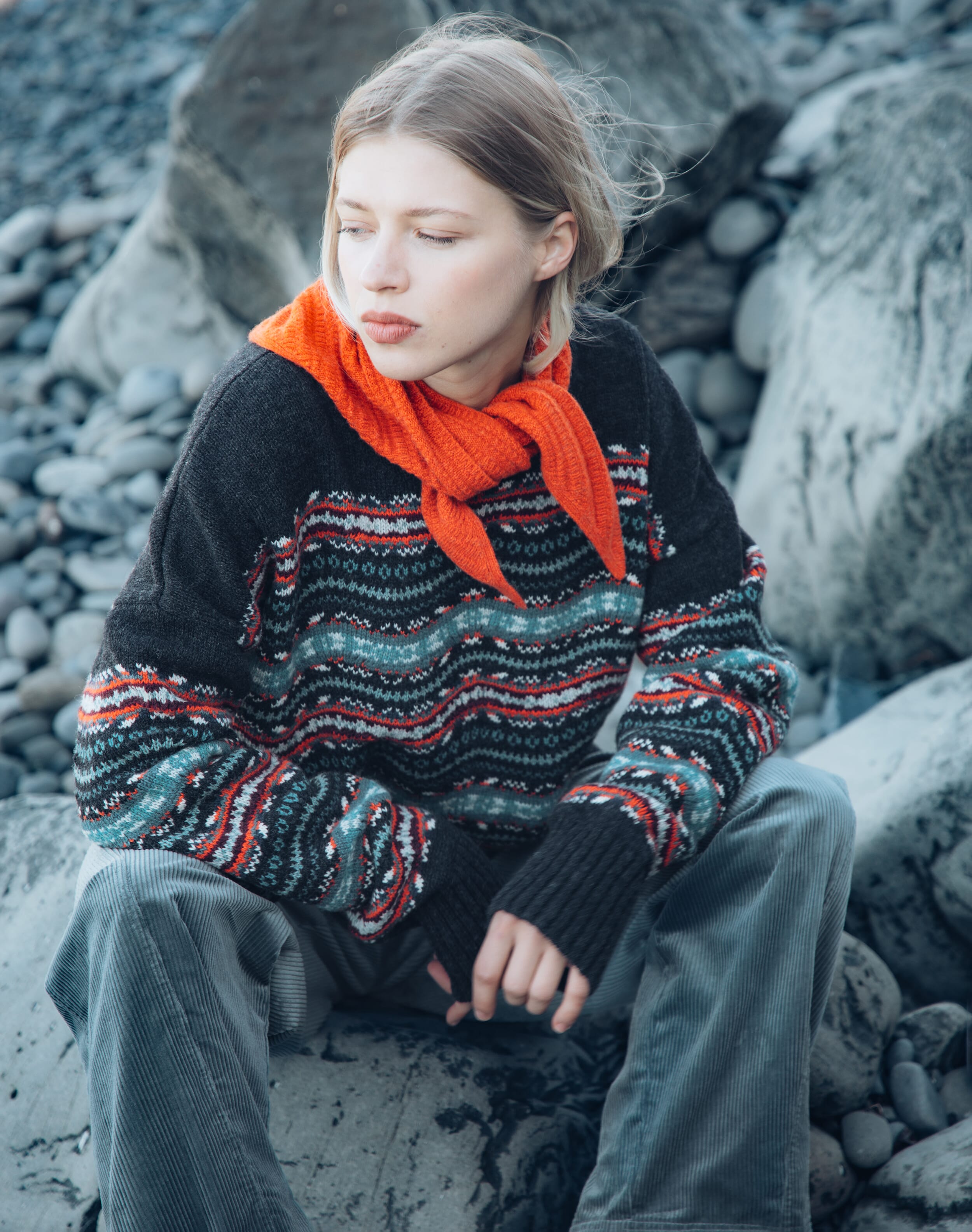 Brora Cashmere Knitted Baby Blanket Ash & winter - 7