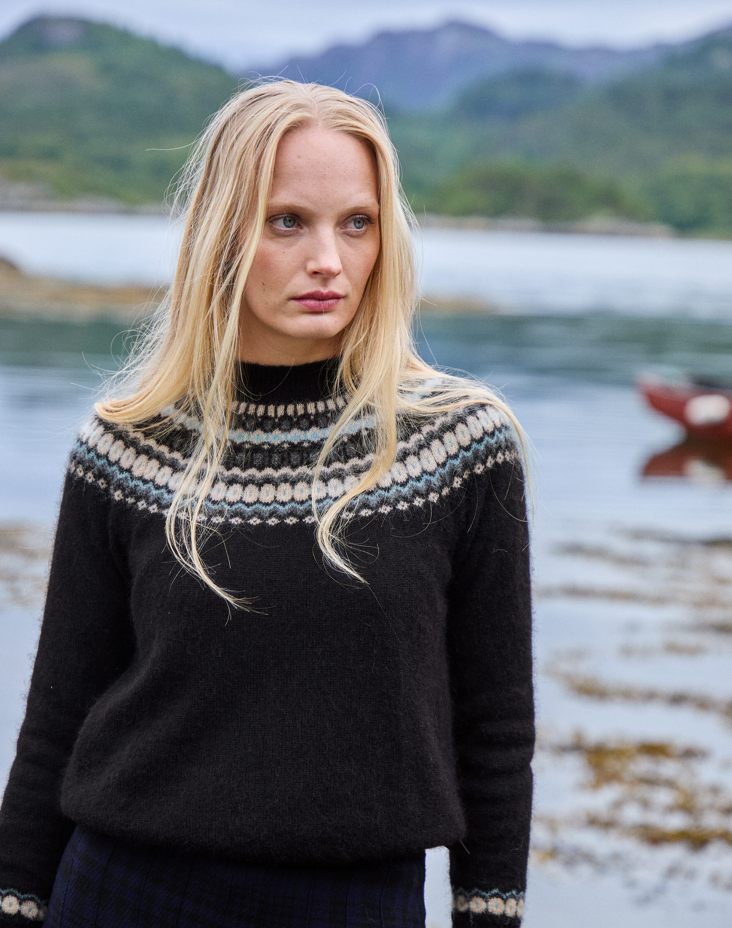 Brora Satin Backed Crepe Shirt Dress