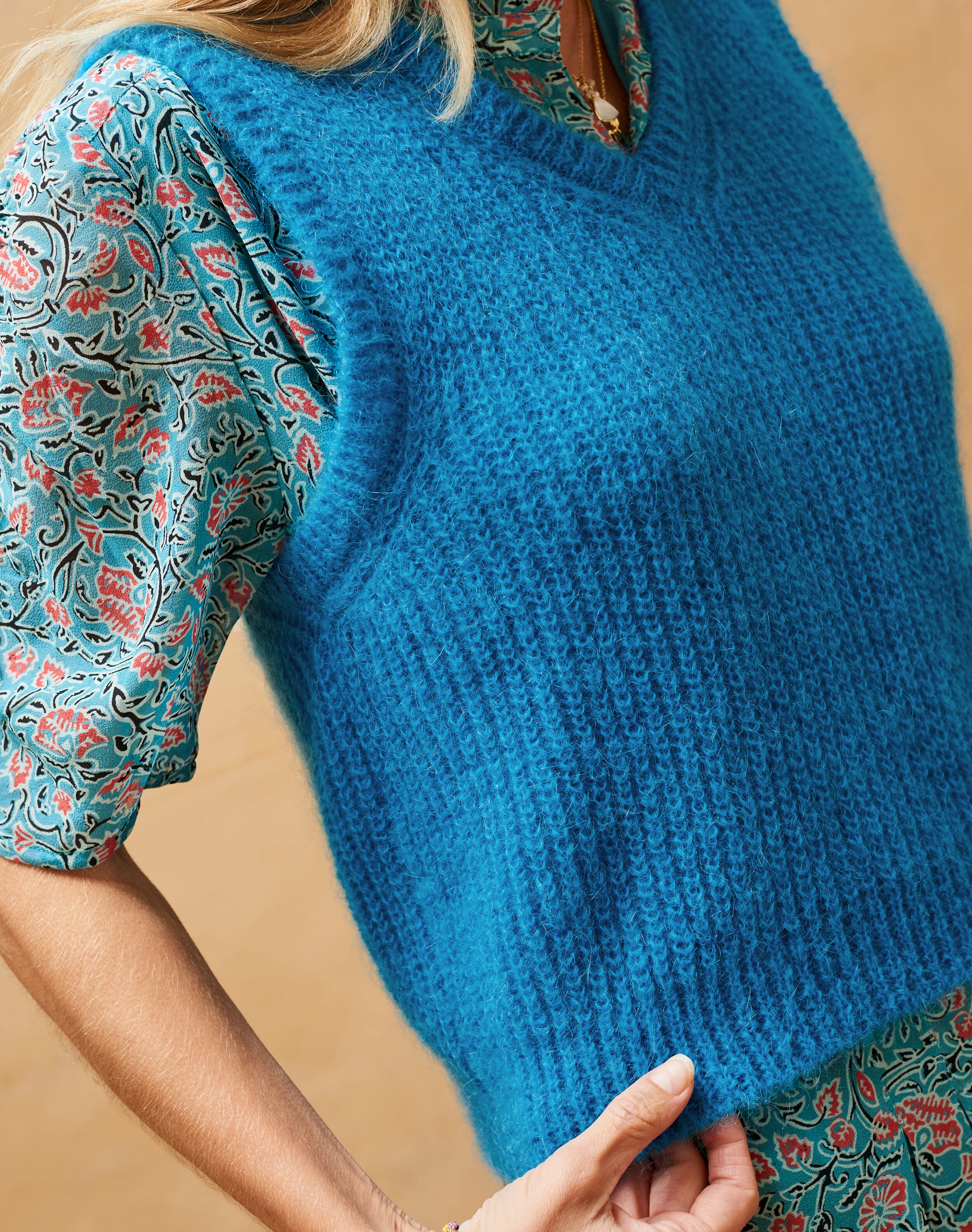 ELORA - High neck cashmere-wool knit