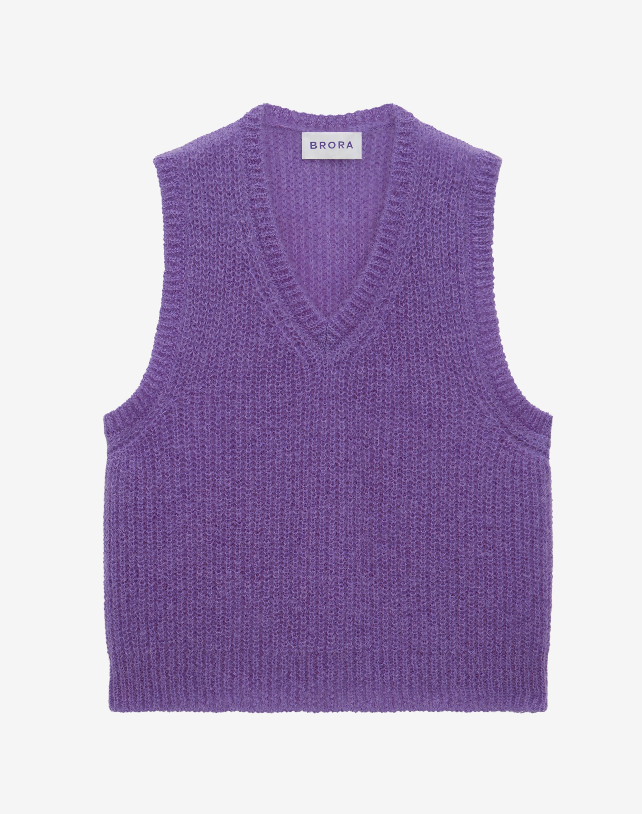 Drop Shoulder Mohair Tank Top - Truffle