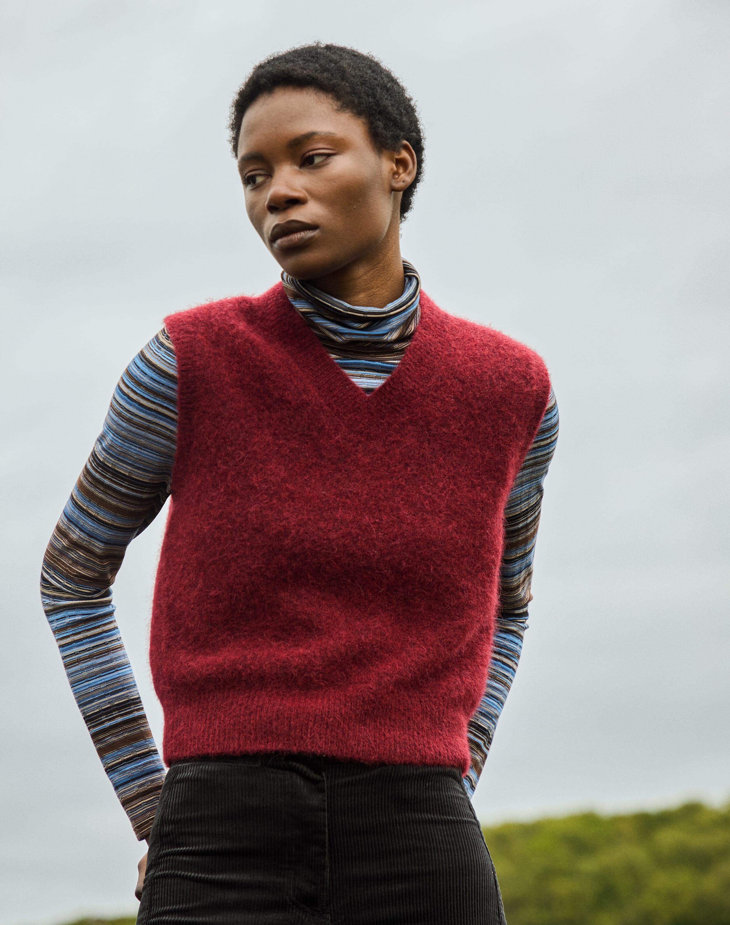 Brora Silk Cotton Polka Dot Print Blouse Rosehip