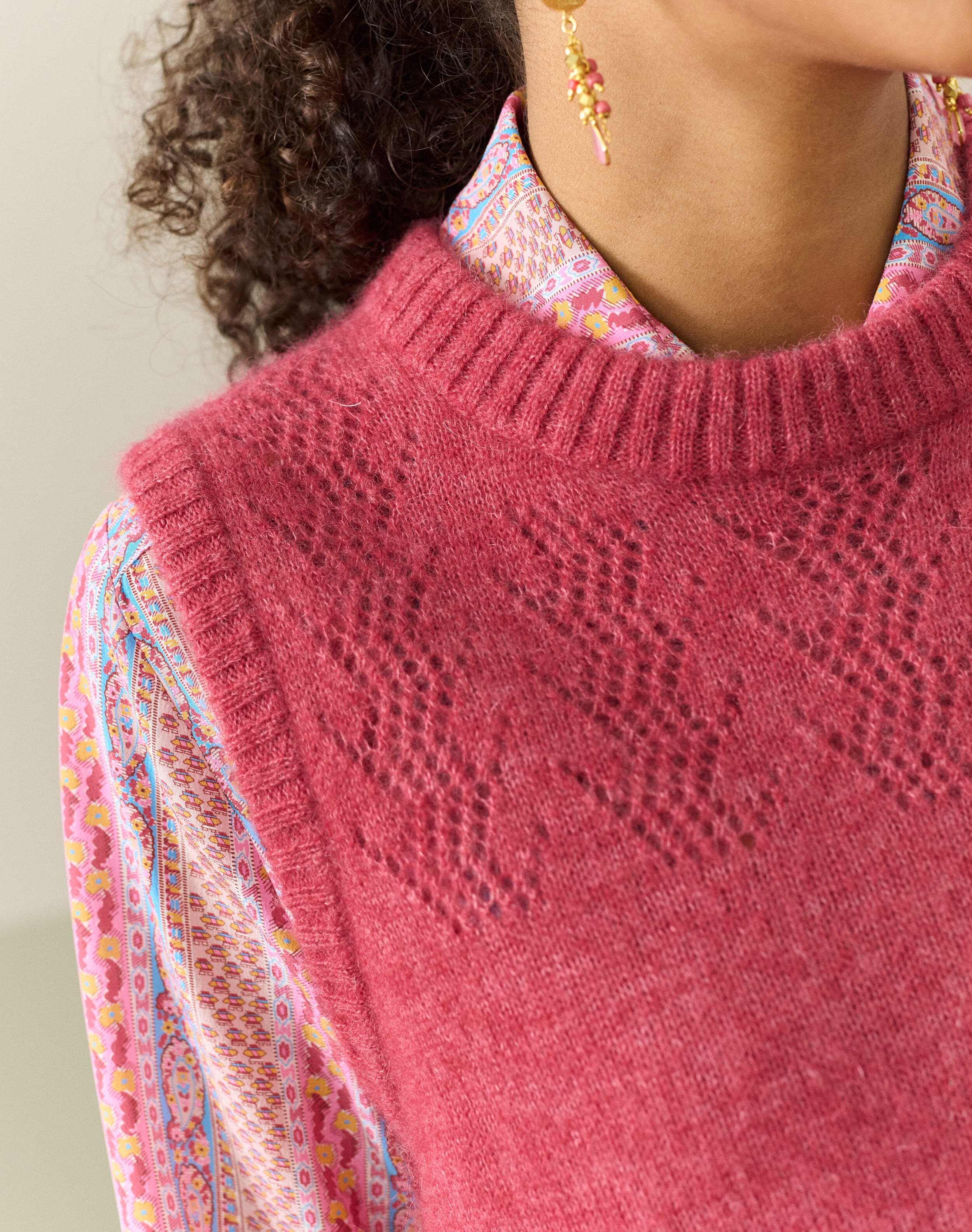 ARGUE AlpacaWool WideOver Knit ニット Peruvian Alpaca Crew Neck Top | EILEEN FISHER