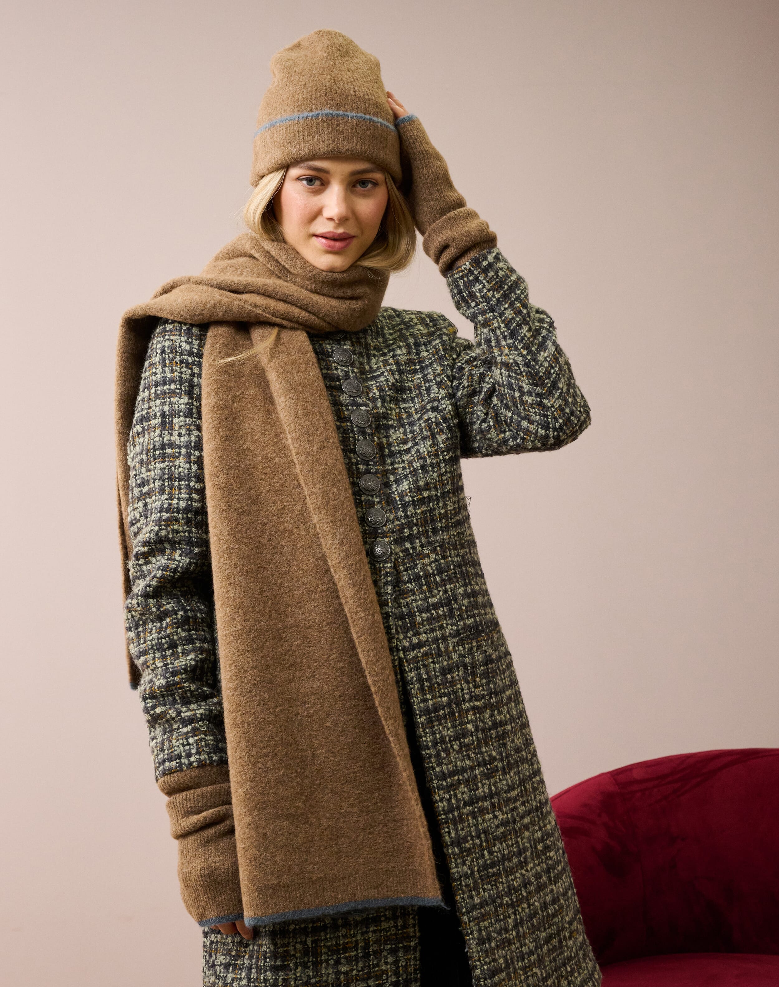 Brora Cashmere Beret Ash - 16