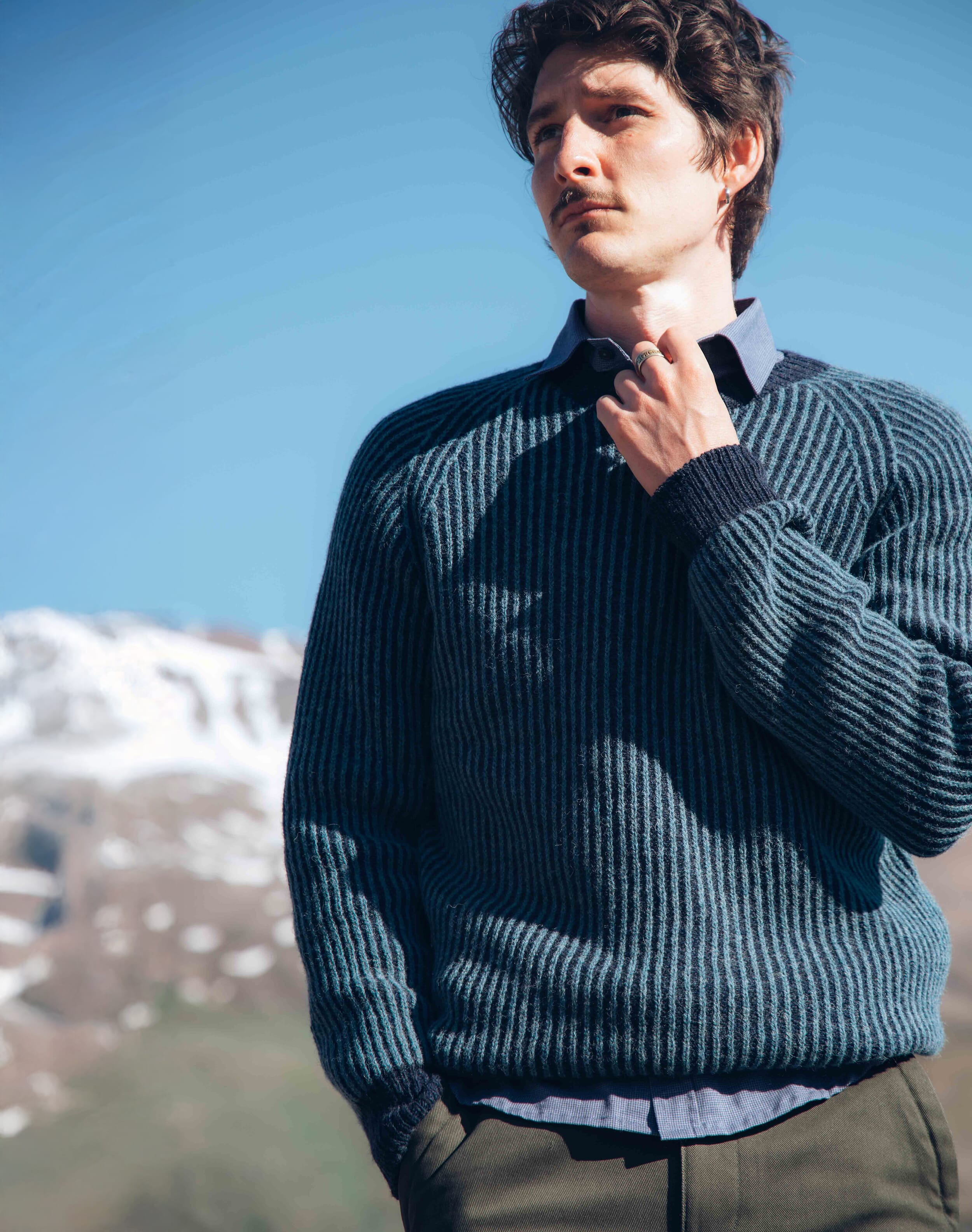 Brora Liberty Print Organic Cotton Shirt Jade ditsy - 9