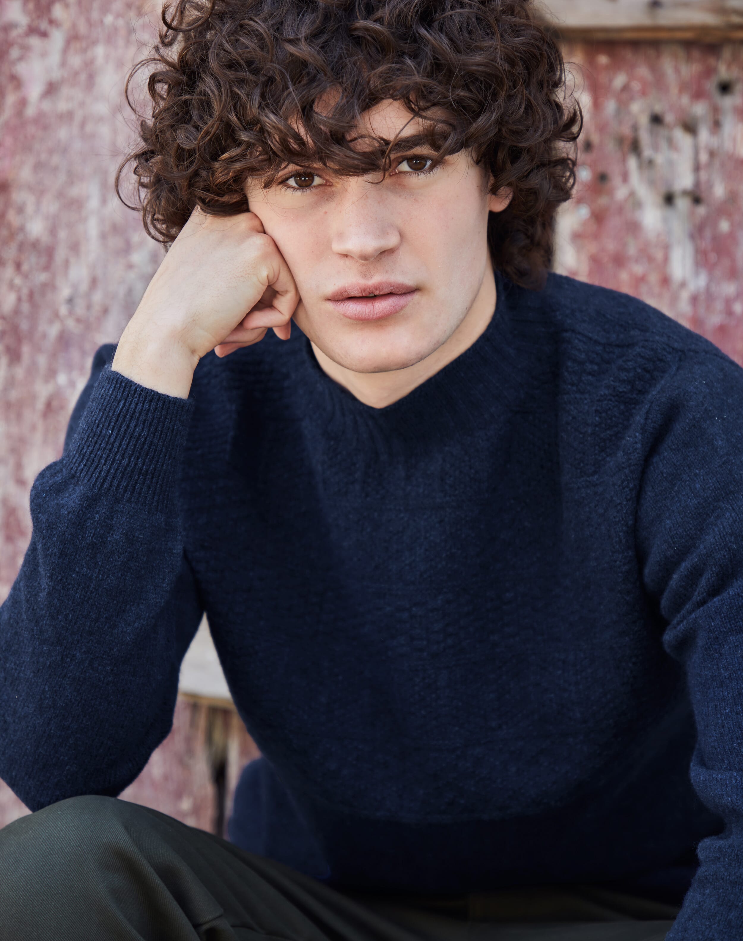 Brora Supersoft Lambswool Guernsey Jumper Cosmos 