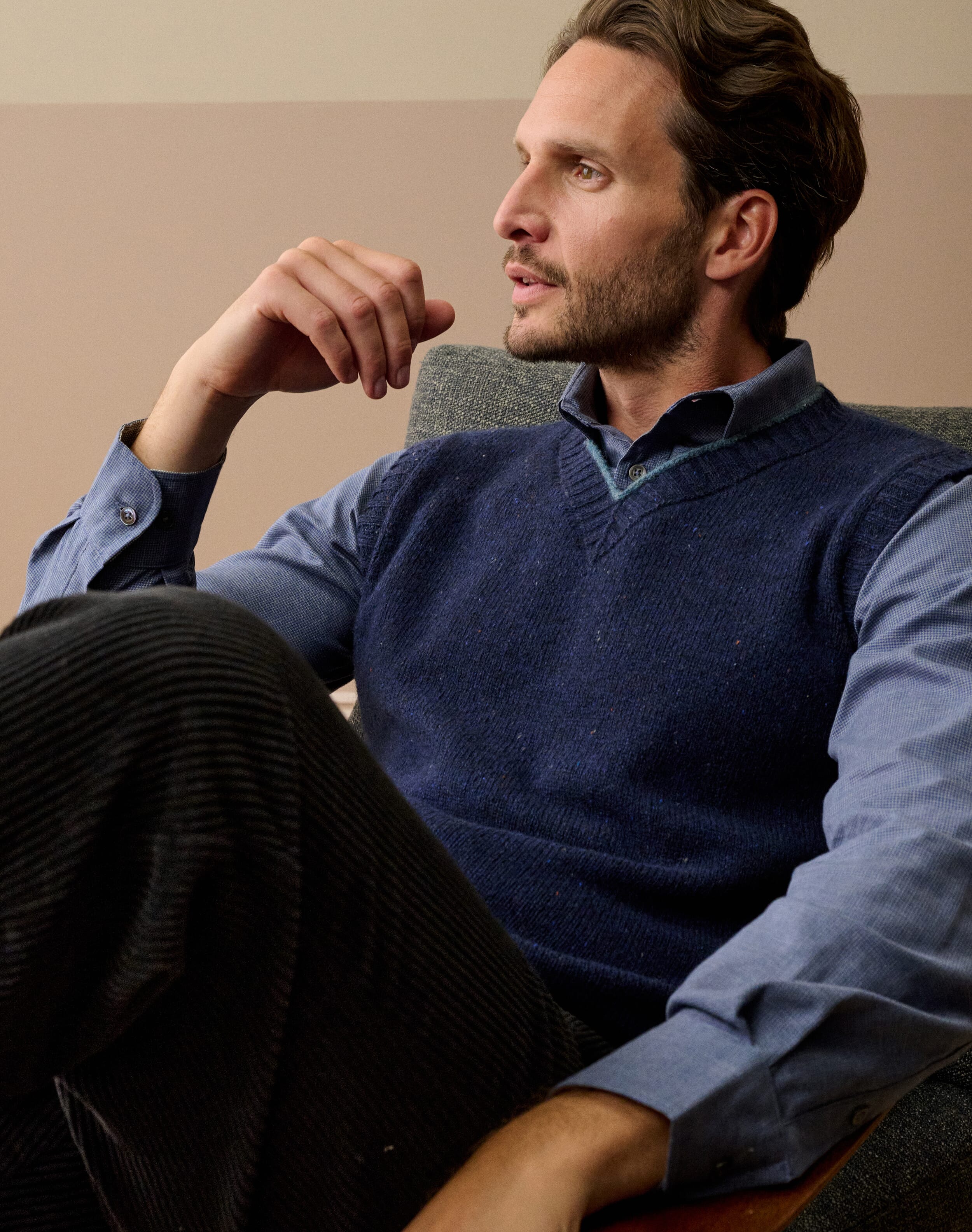 Brora Merino Lambswool Fair Isle Waistcoat