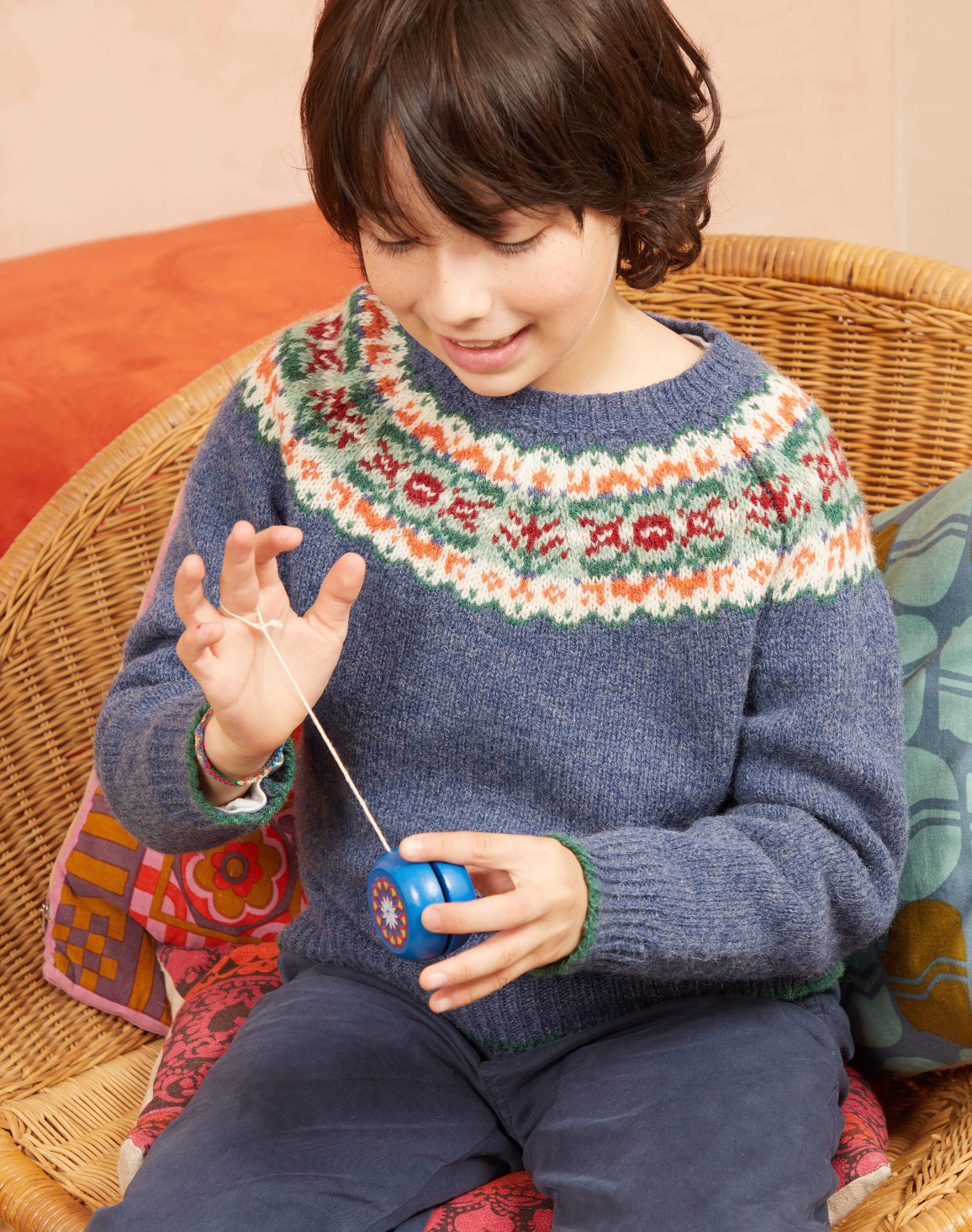 Lake Shetland Fair Isle Yoke Jumper Children s Jumpers Brora Online