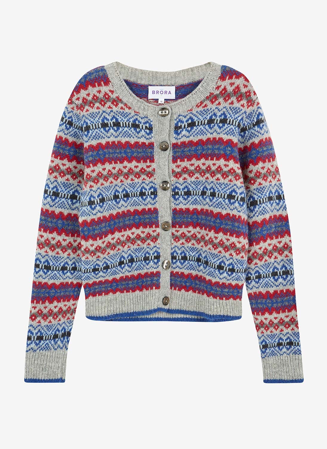 Brora lambswool 2024 fair isle cardigan