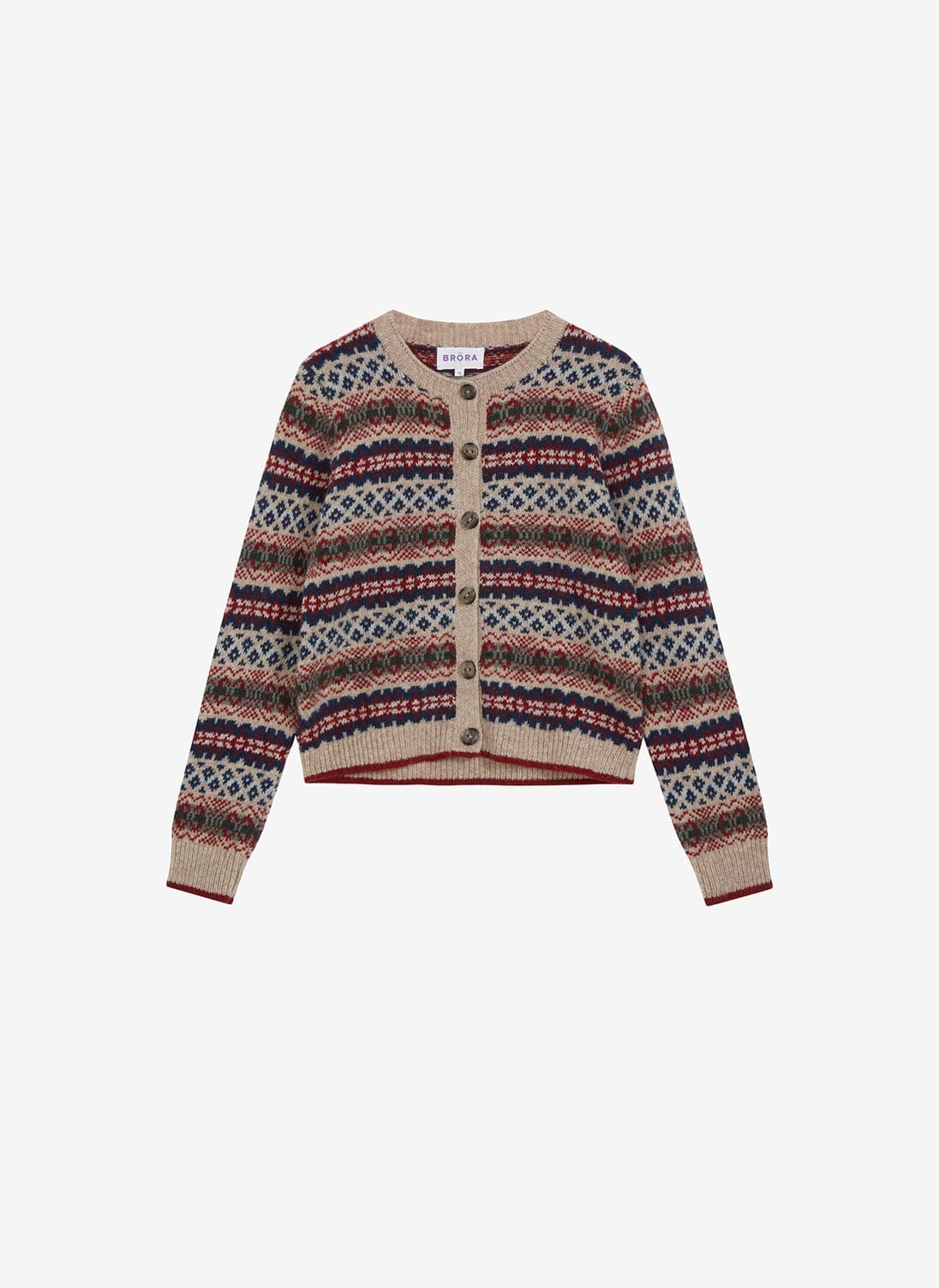 Brora lambswool hotsell fair isle cardigan