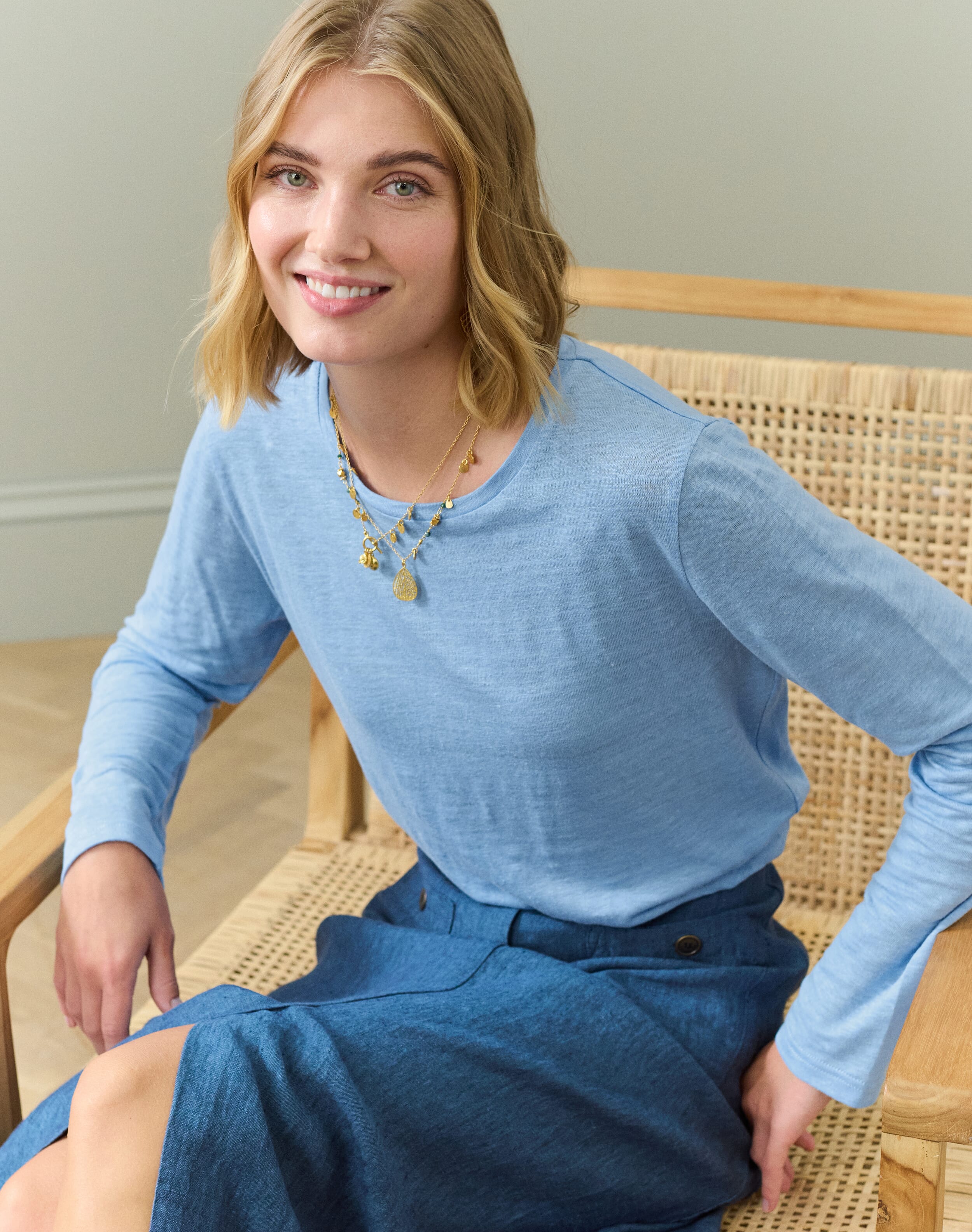 Kamira-F Bukser - Natural Linen