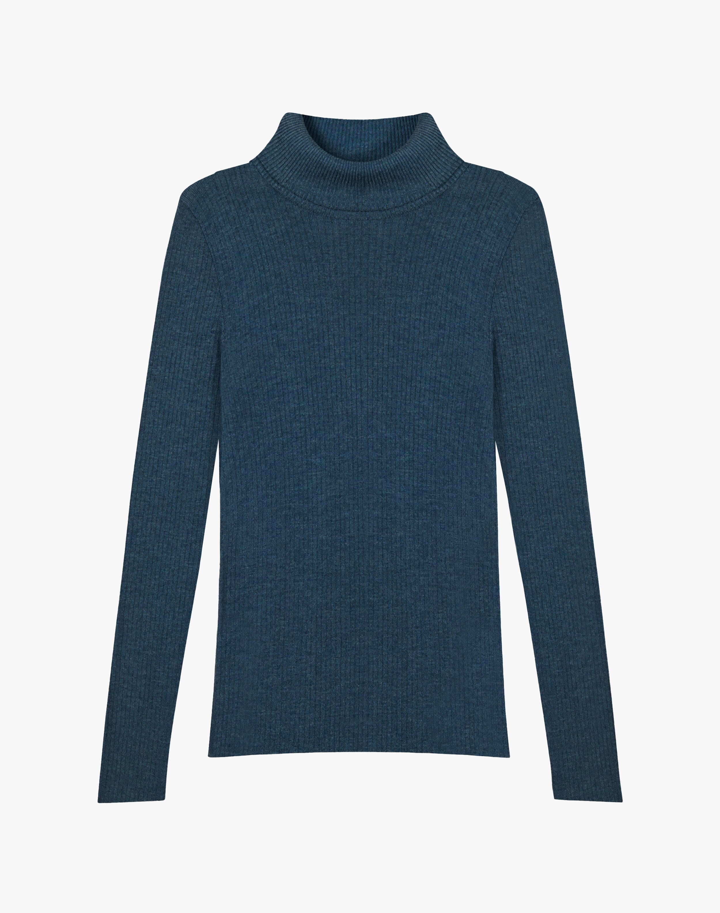 Buy thermal polo neck ladies 2026 Ribbed Polo Neck in Teal