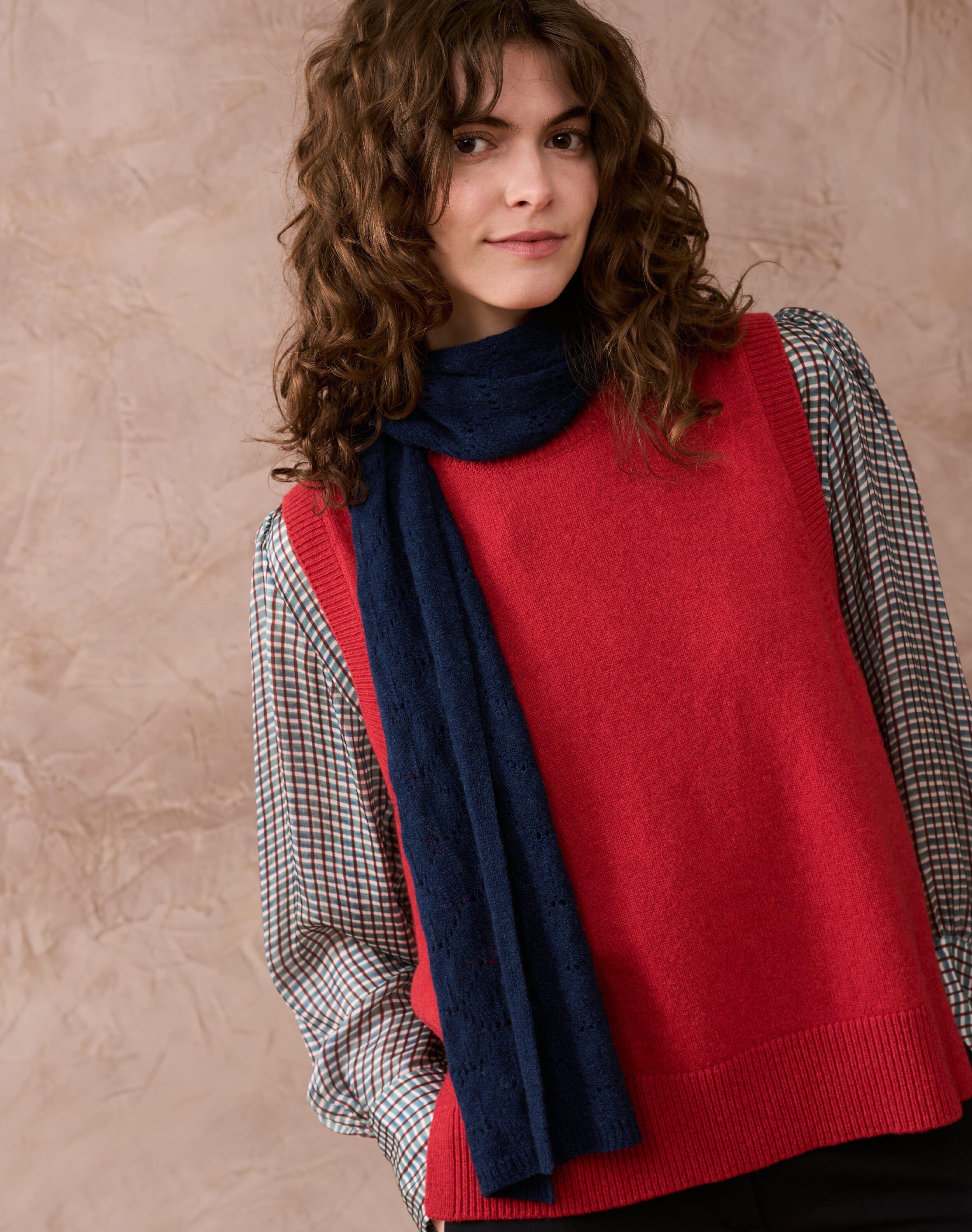 Brora Cashmere Pointelle Scarf French