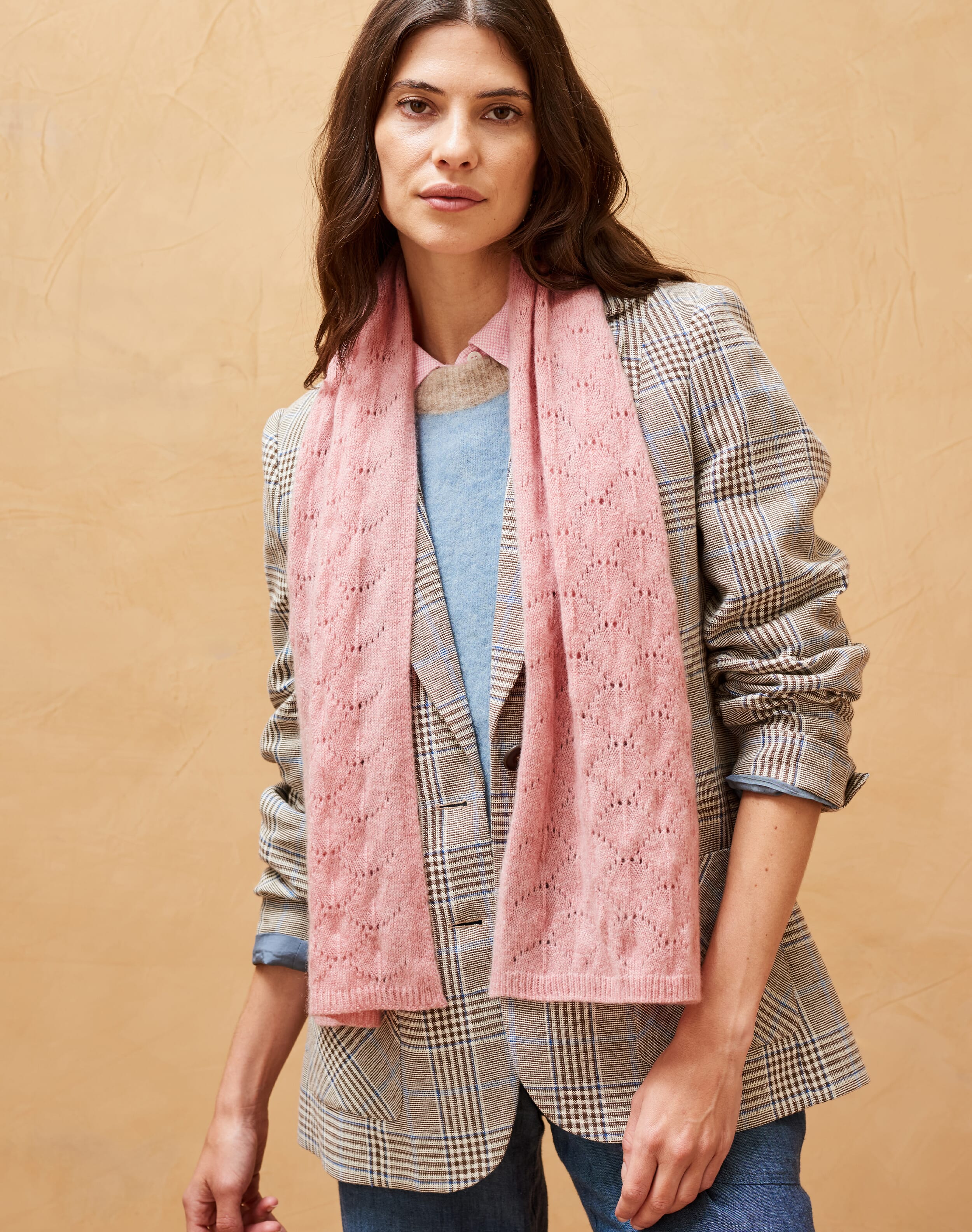 Cashmere Pointelle Scarf Shell