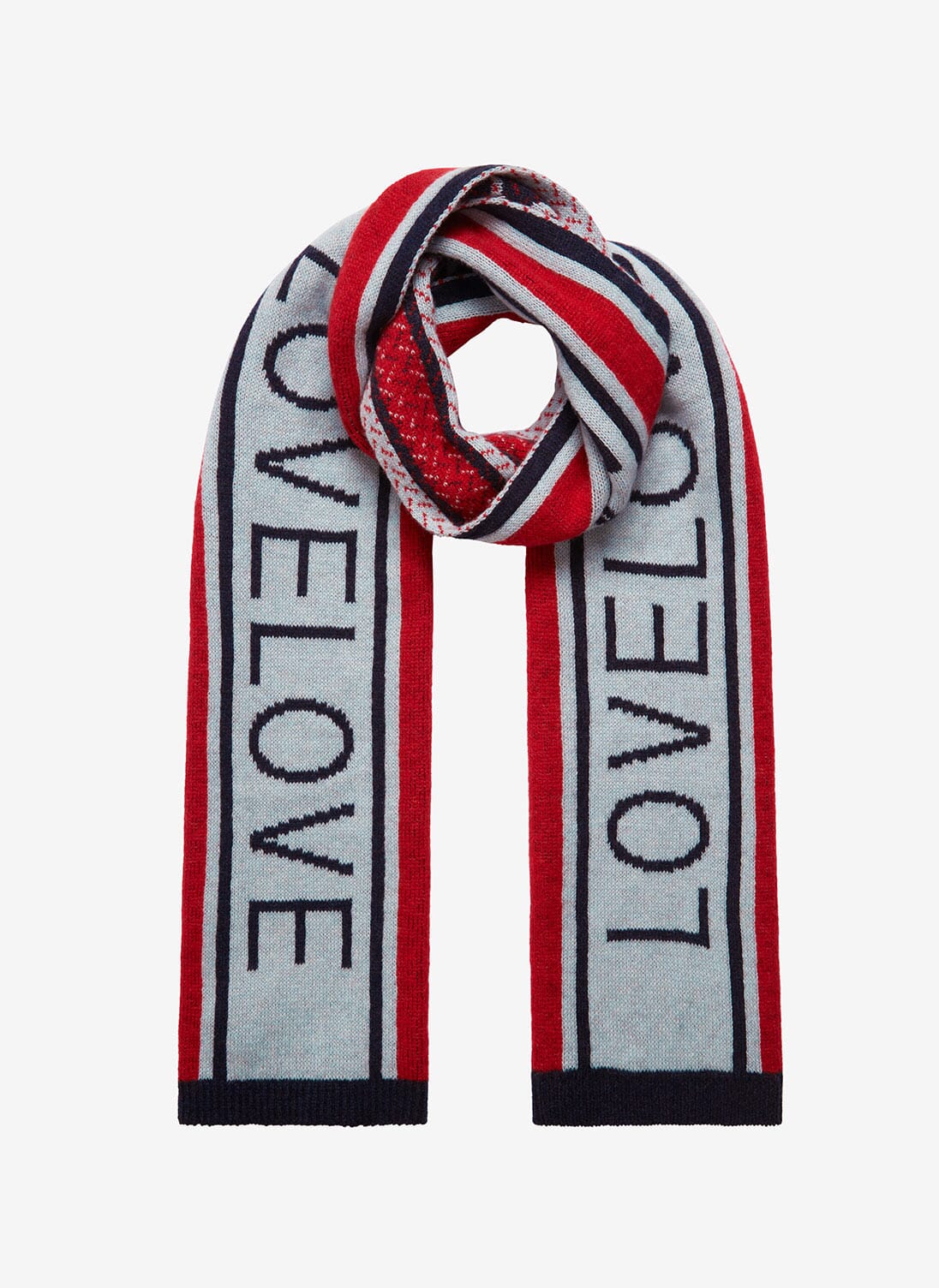 Midnight & Foam Cashmere Love Scarf Cashmere Scarves Brora